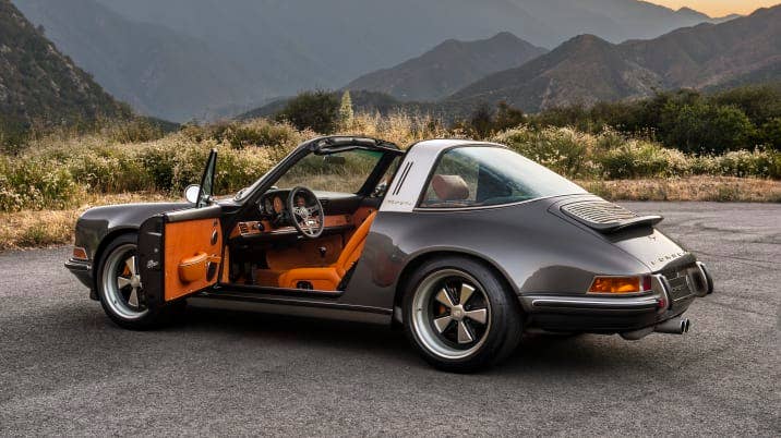 porsche 911 targa 4.0 restored by singer doors open