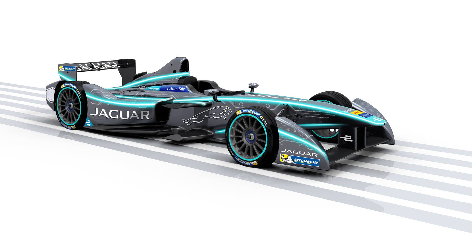 Jaguar Formula E front 3/4