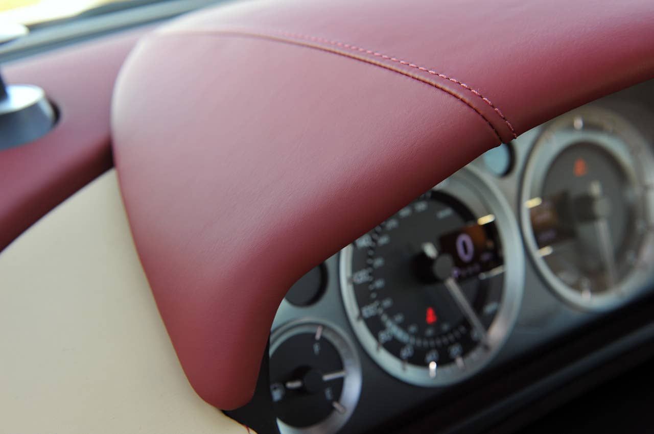 2013 Aston Martin DB9 dash stitching