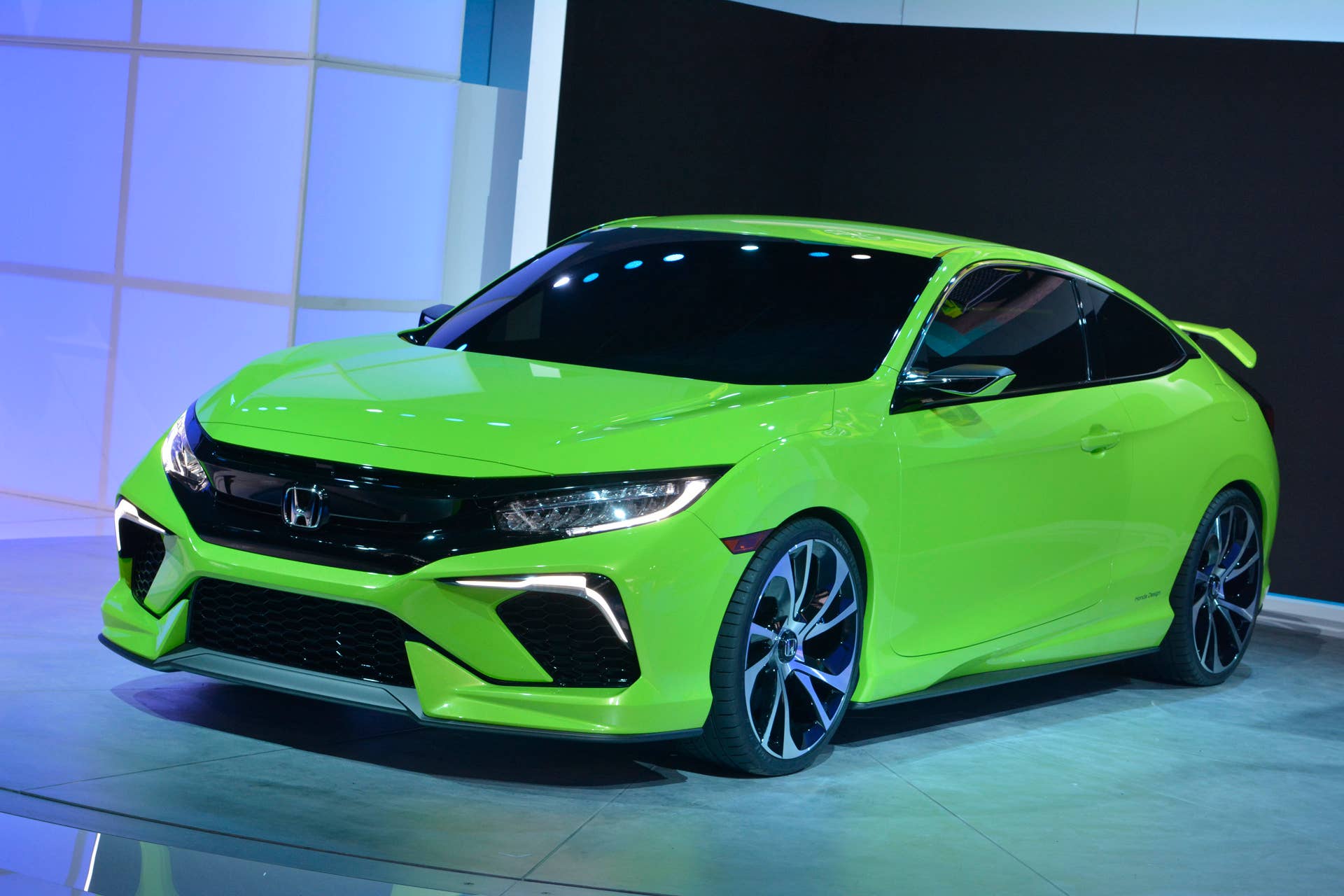 honda civic concept coupe green vtec