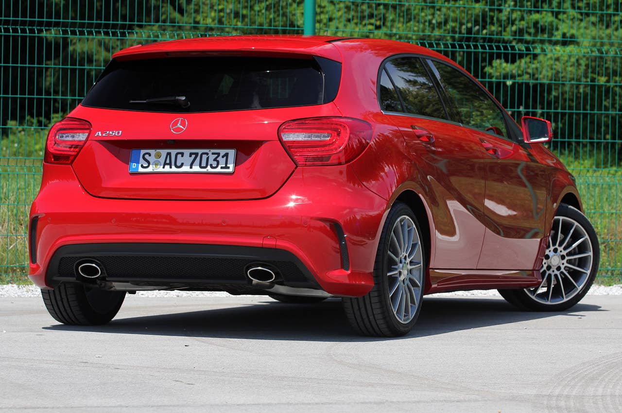 2012 Mercedes-Benz A-Class rear 3/4 view
