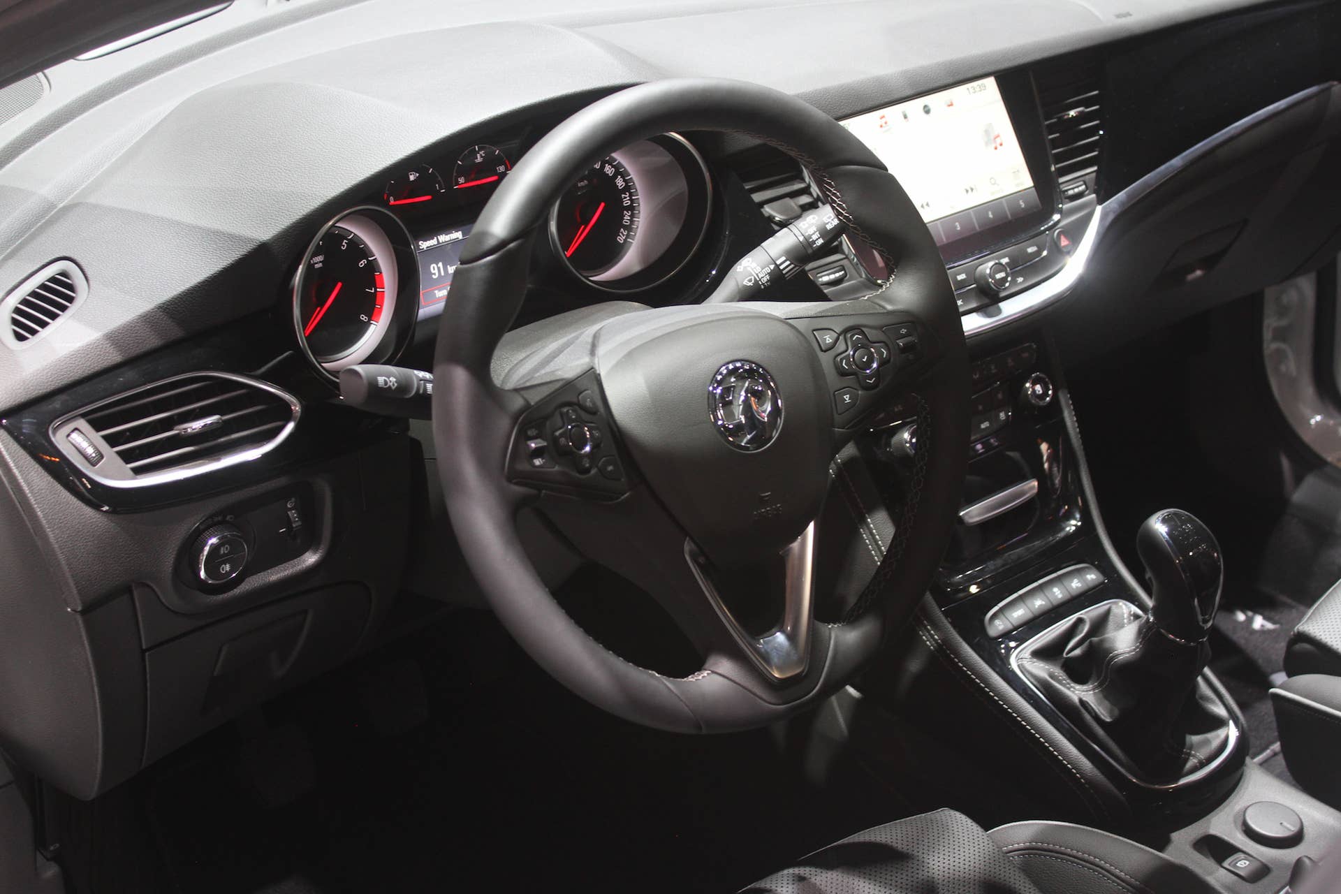 The new 2016 Opel Astra at the Frankfurt Motor Show, interior.