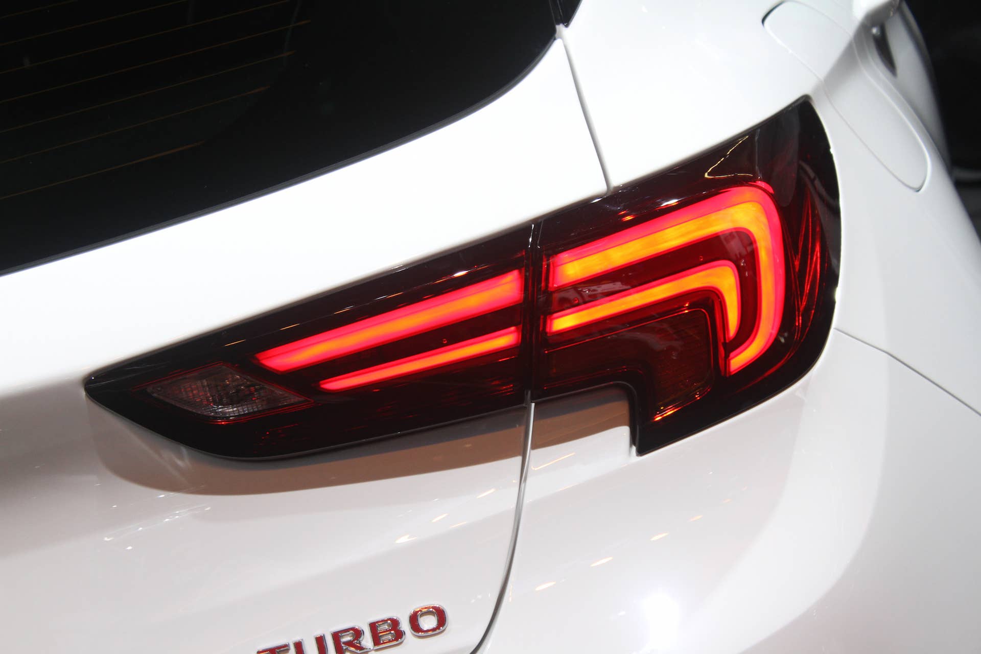 The new 2016 Opel Astra at the Frankfurt Motor Show, taillight.