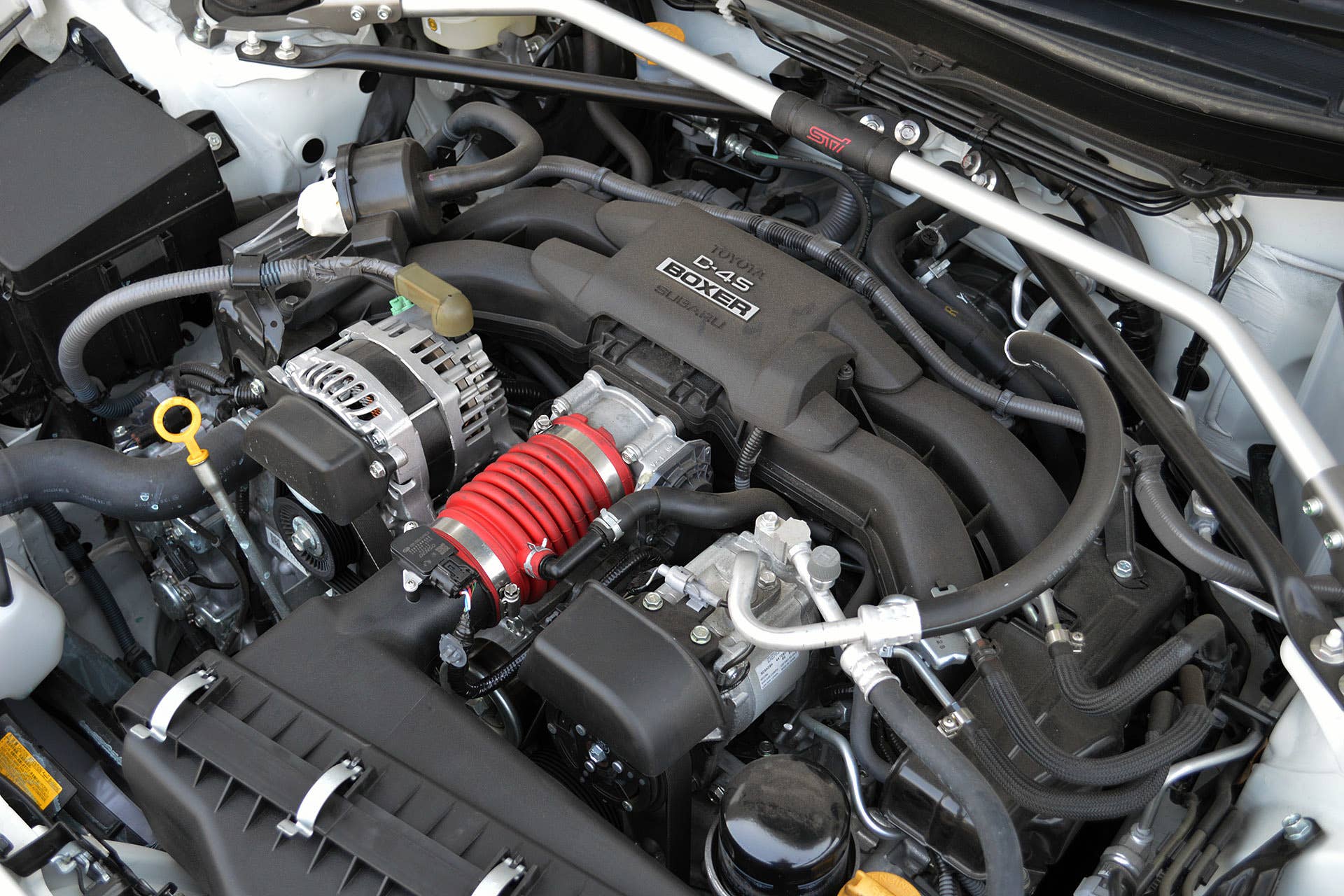 2015 subaru brz ts white engine bay