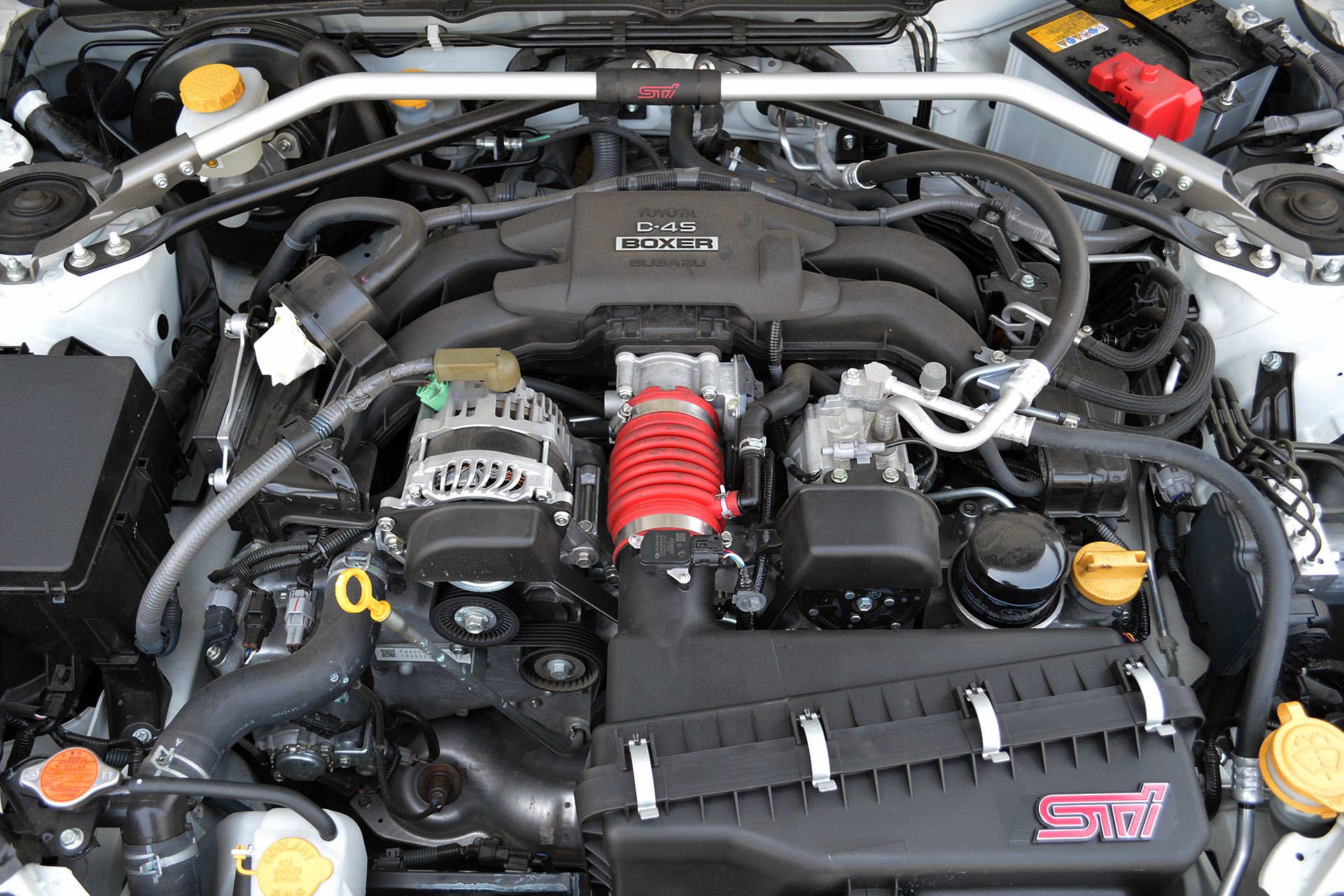 2015 subaru brz ts white engine bay