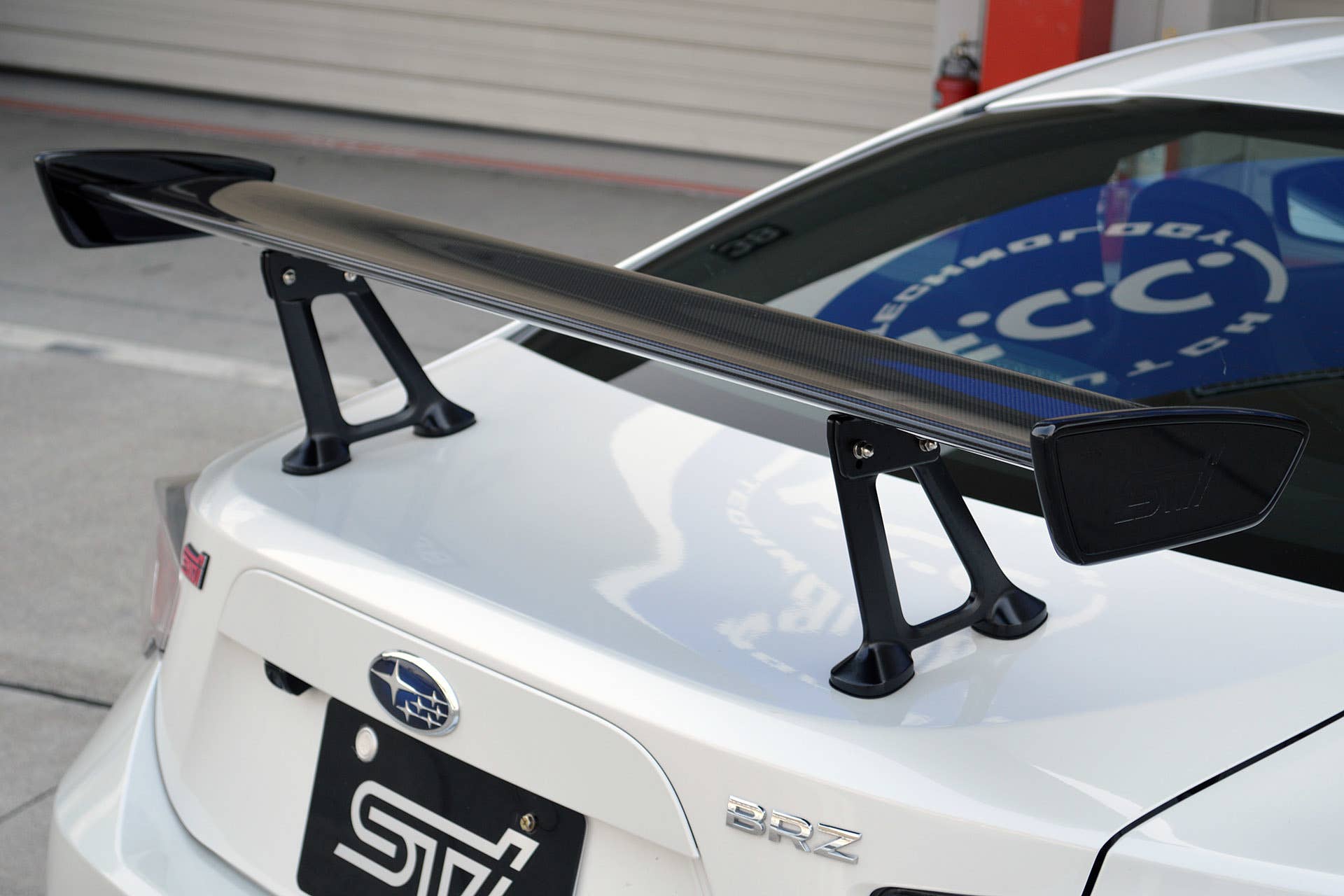 2015 subaru brz ts white carbon fiber wing