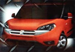 Rendering of the face of the Dodge ProMaster City small cargo van.