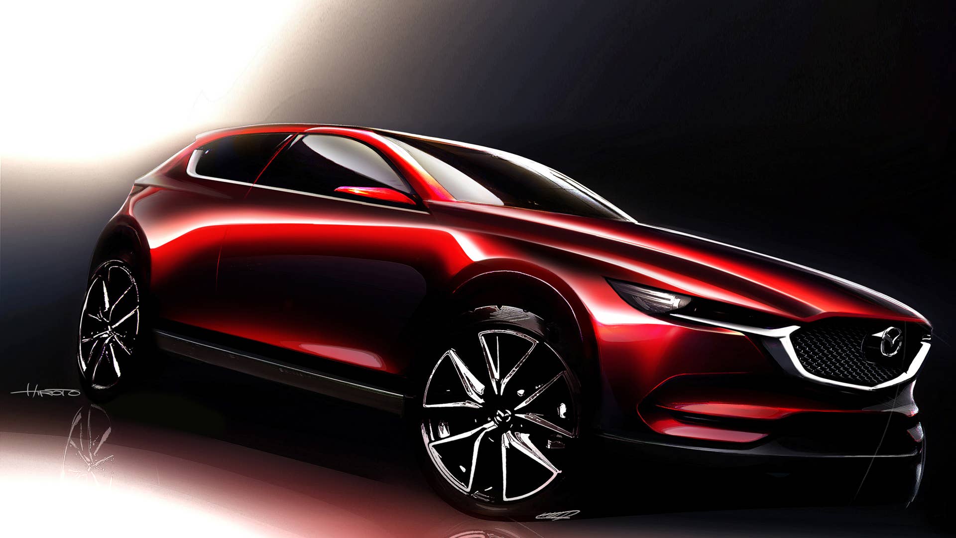 2017 Mazda CX-5 Front End Rendering Exterior