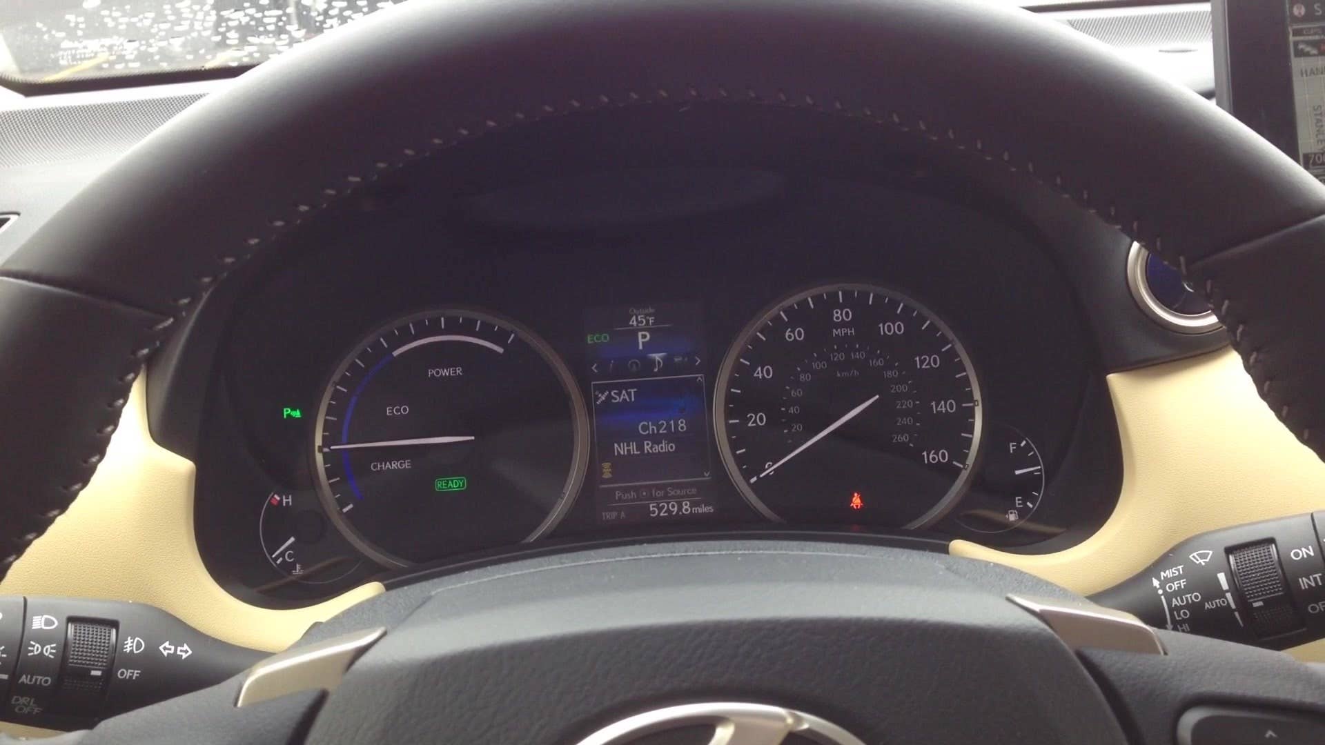 Greg Migliore shows off the interior of the 2015 Lexus NX 300h.