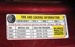 GM Tire Load info