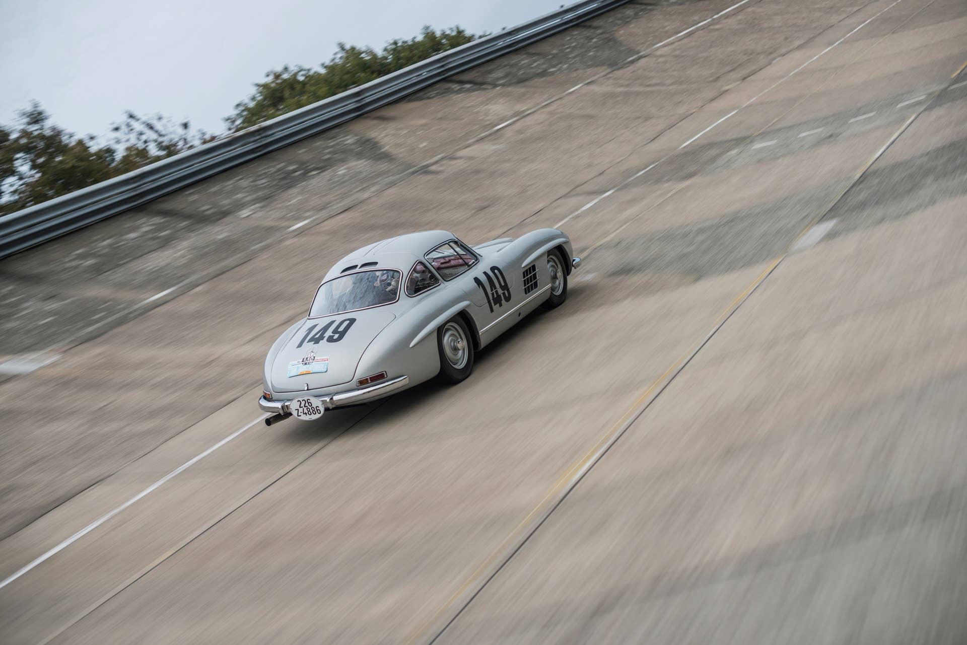 Mercedes-Benz 300 SL Sportabteilung Gullwing rear 3/4 track