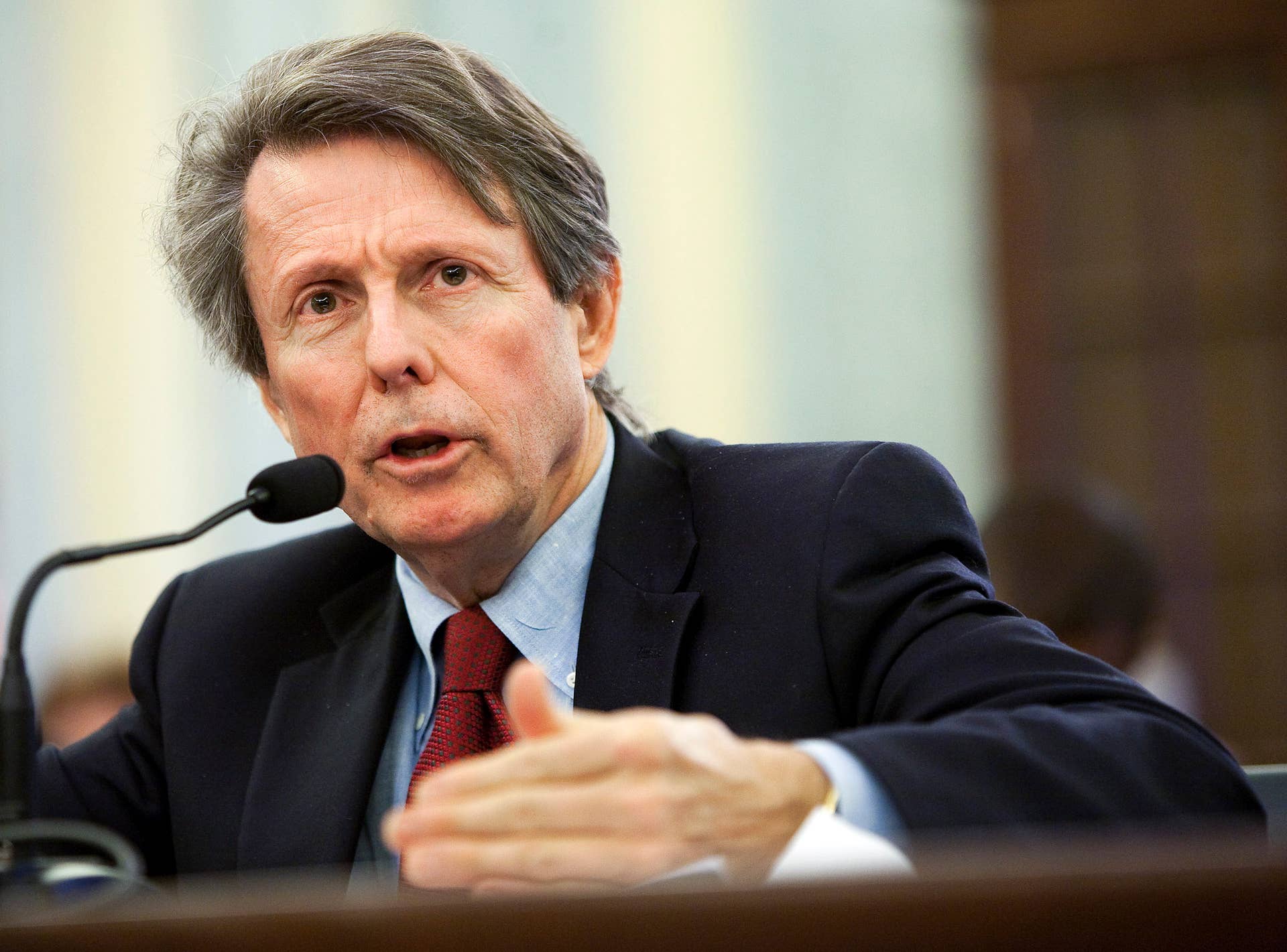 Clarence Ditlow, executive director of the Center for Auto Safety, testifies at a hearing of the Senate Commerce, Science, and Transportation Committee in Washington, D.C., U.S., on Tuesday, March 2, 2010. The U.S. National Highway Traffic has received complaints of 43 fatal crashes involving unintended acceleration in Toyota Motor Corp. vehicles since 2000, up from 26 reported through mid-February. Photographer: Joshua Roberts/Bloomberg via Getty Images