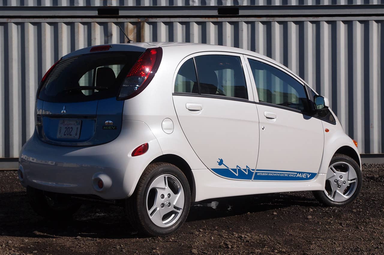 2012 Mitsubishi i rear 3/4 view