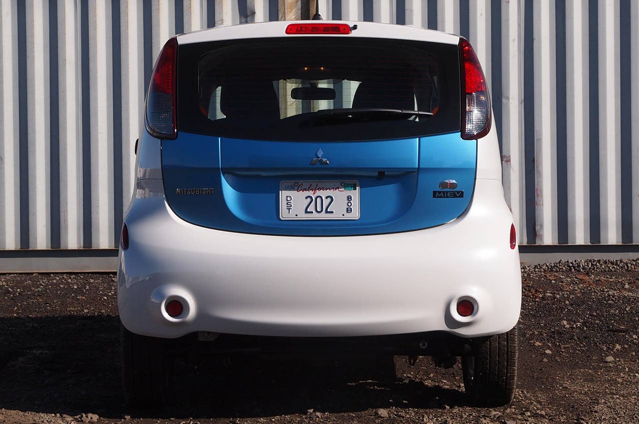 2012 Mitsubishi i rear view