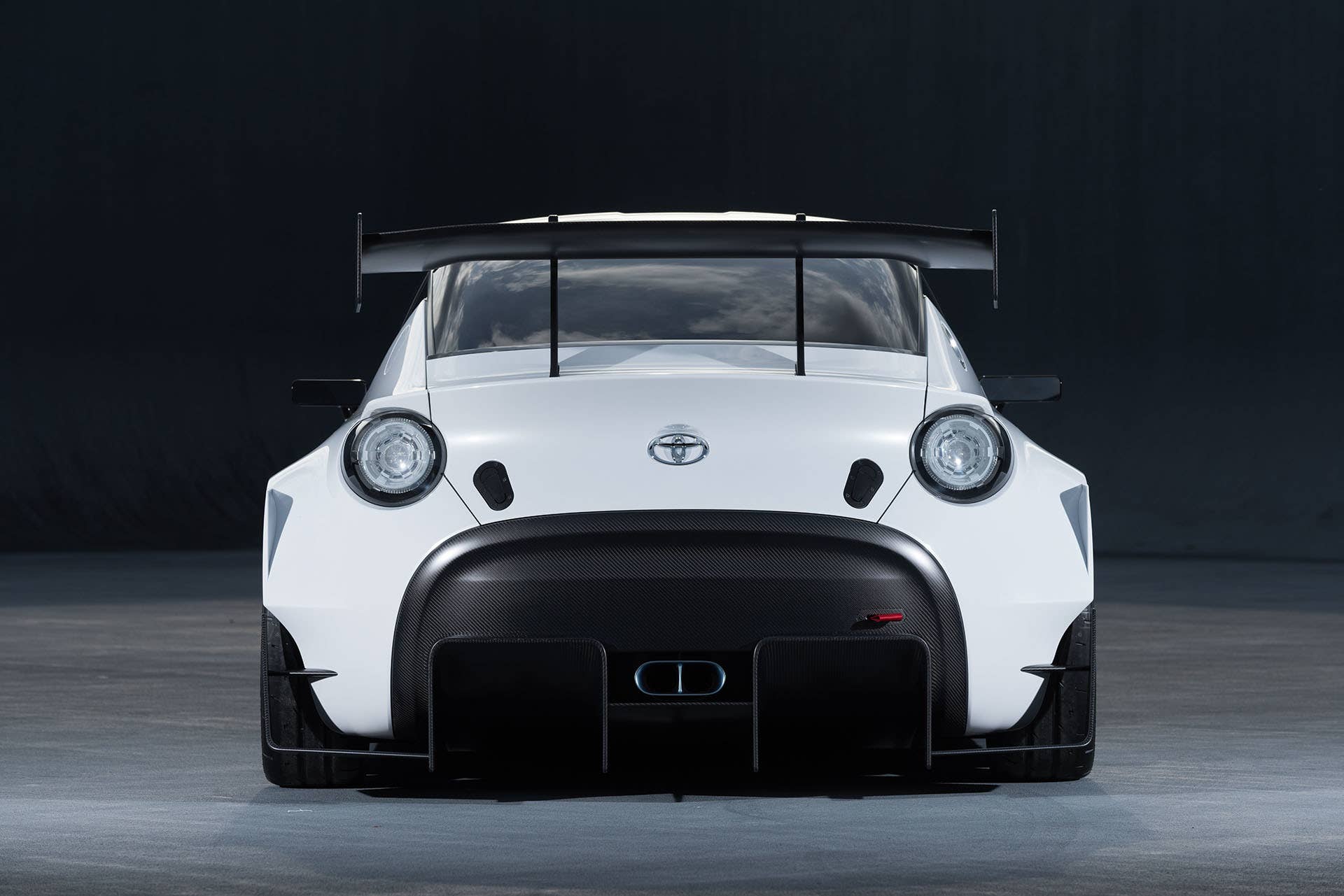 white toyota s-fr racing concept rear