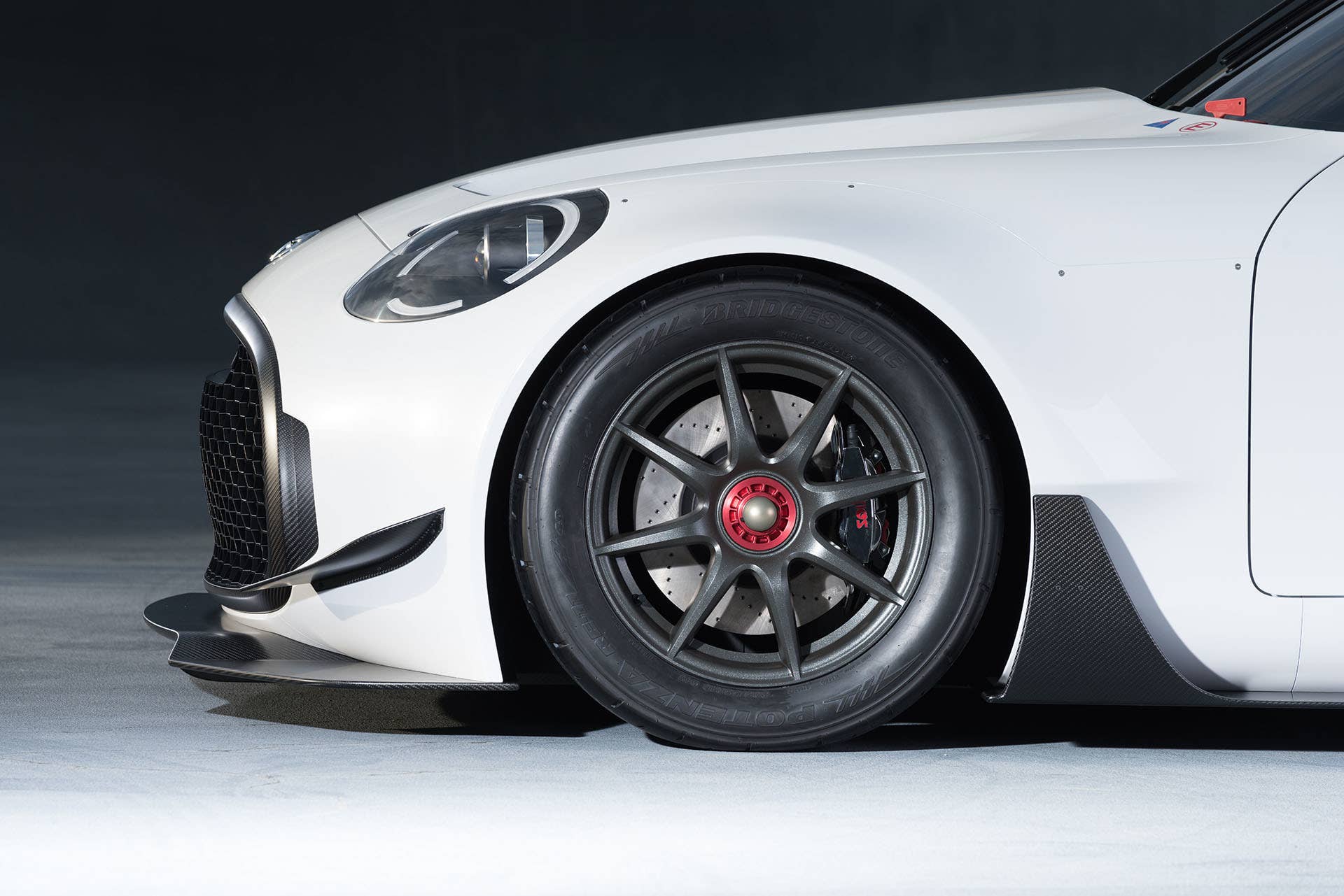 white toyota s-fr racing concept front fender detail