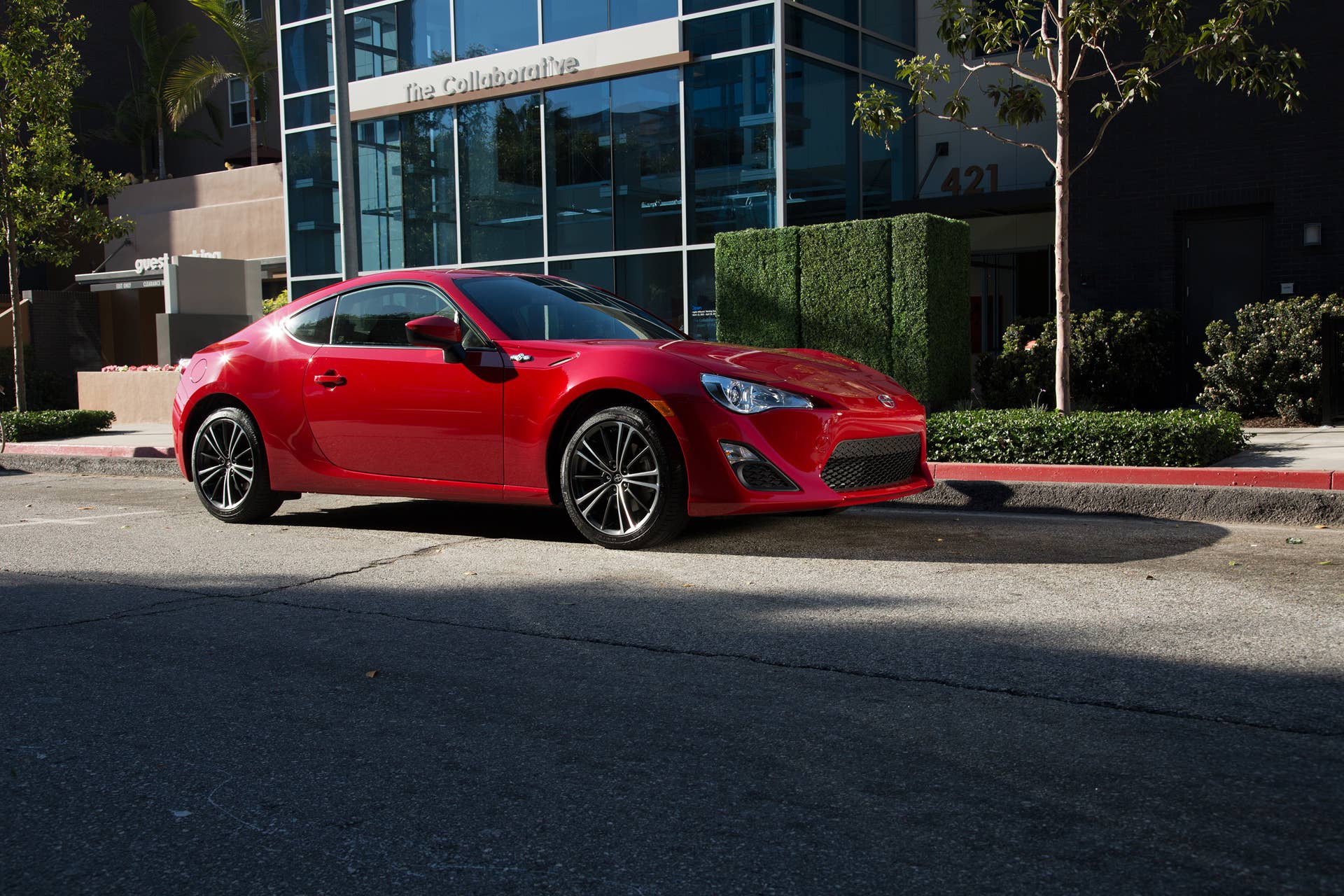 scion parked fr-s 2016 red office