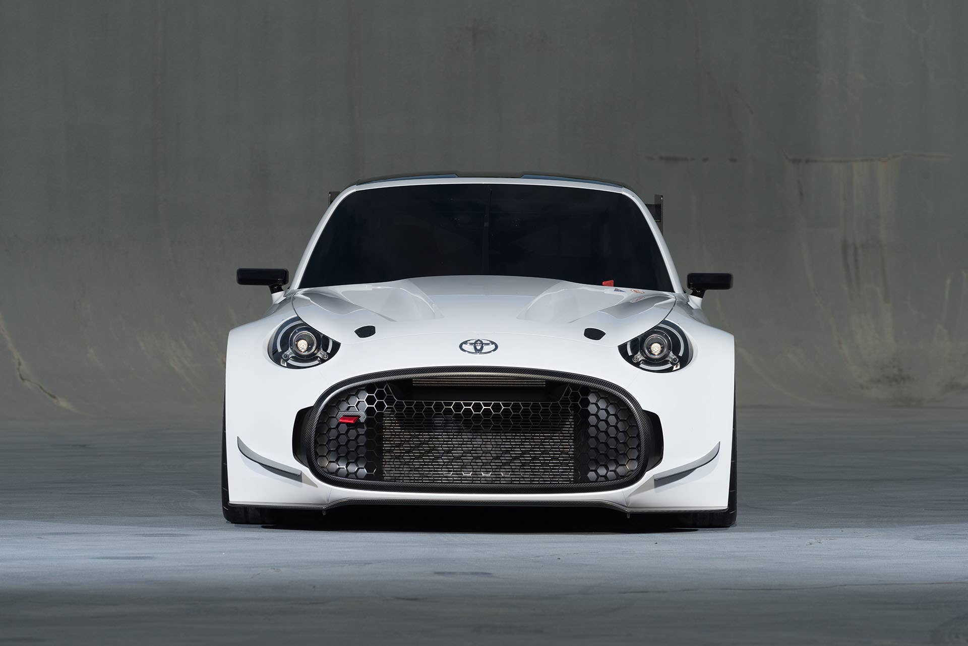 white toyota s-fr racing concept front