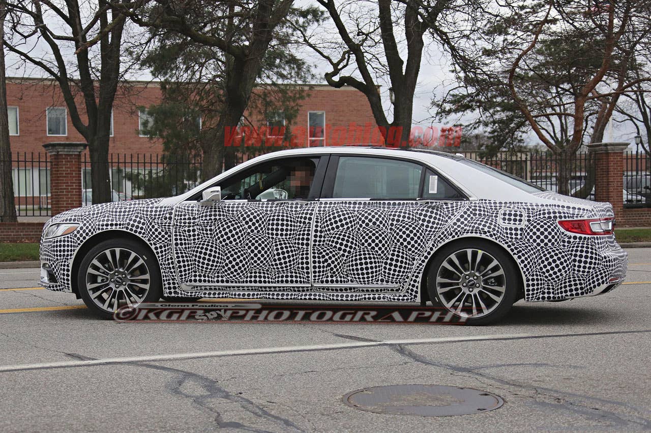 lincoln continental spy shot profile turning