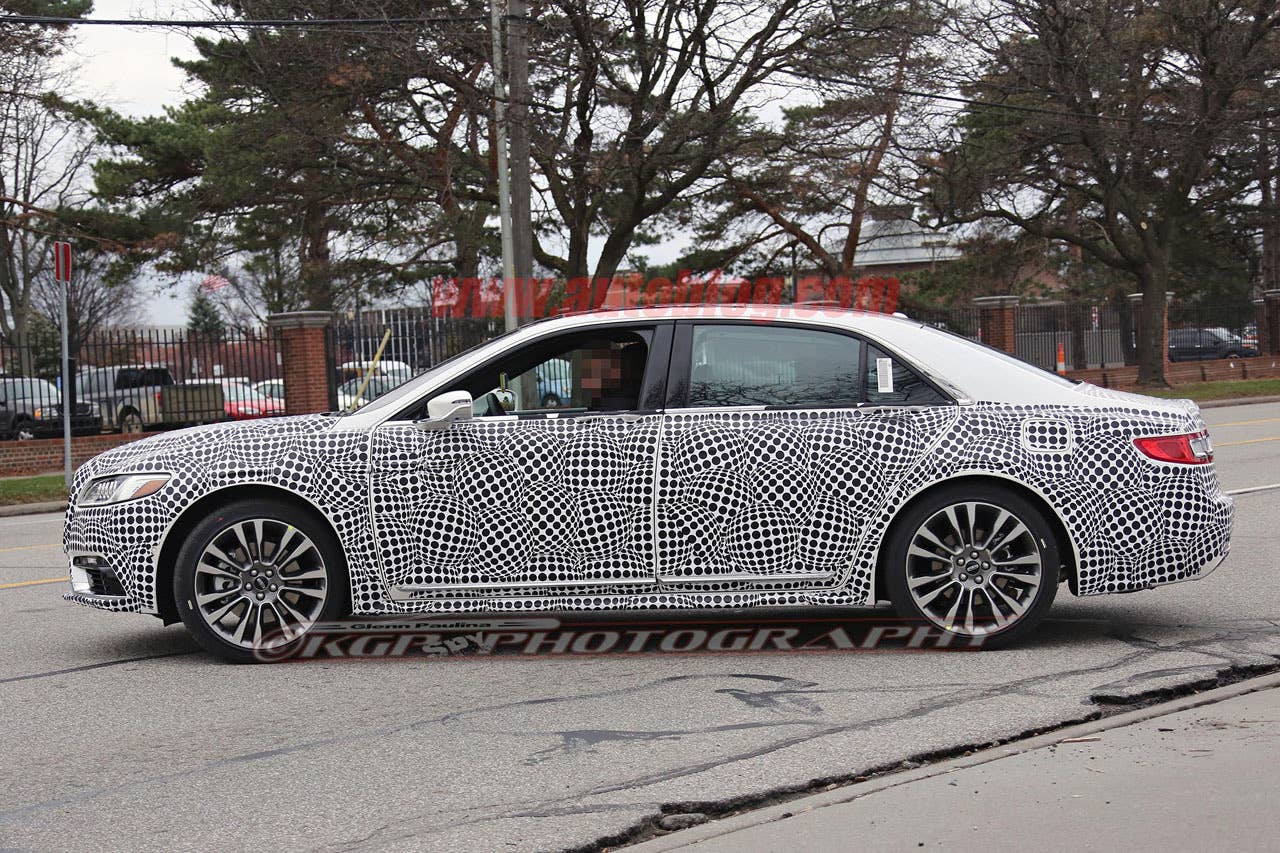 lincoln continental spy shot side turning