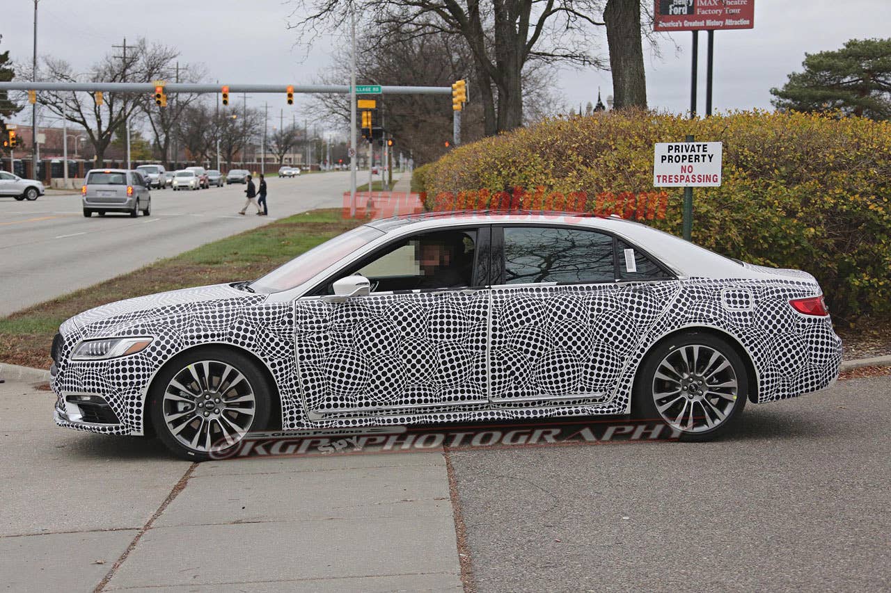 lincoln continental spy shot side profile