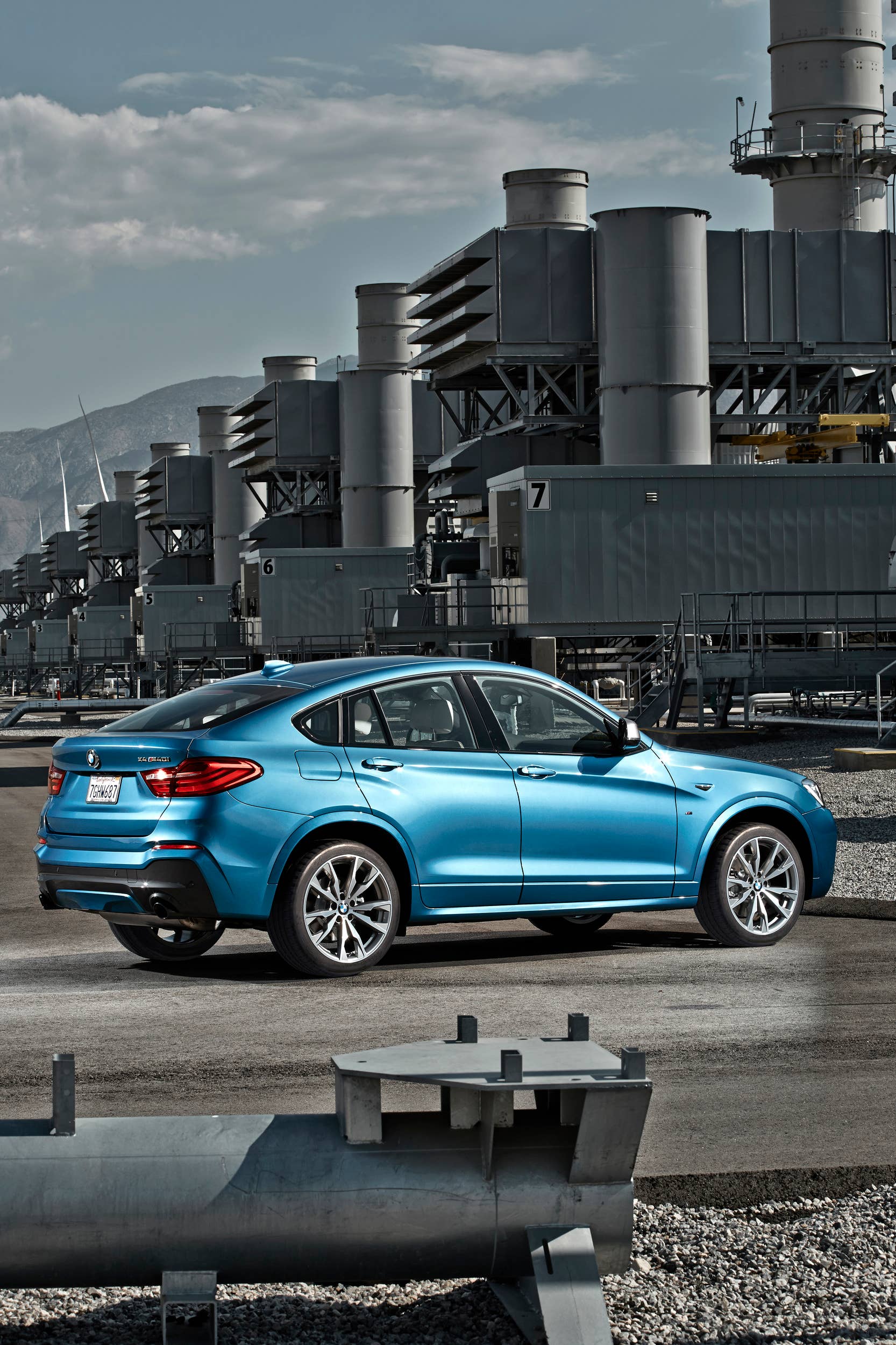 BMW X4 M40i rear 3/4 industrial parked