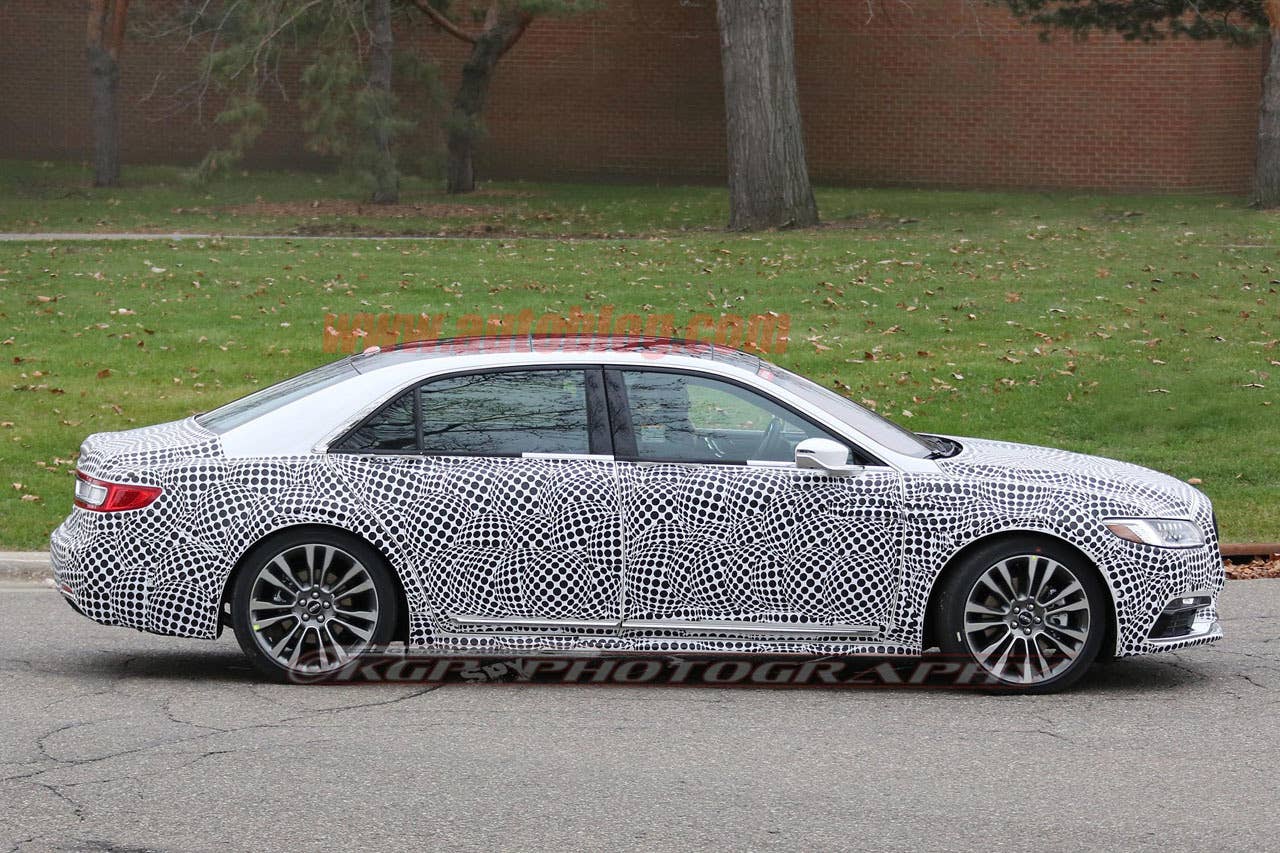 lincoln continental spy shot profile grass