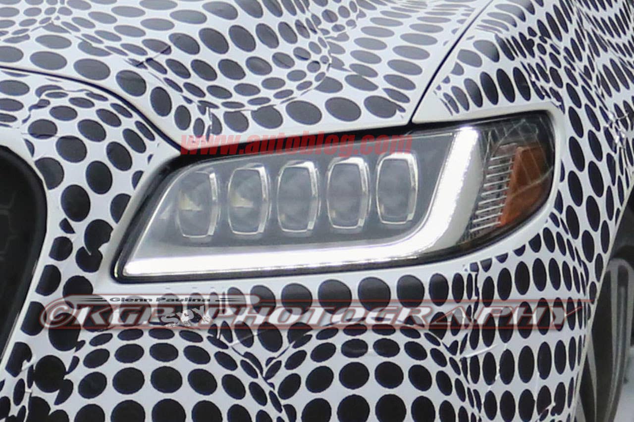 lincoln continental spy shot headlight detail
