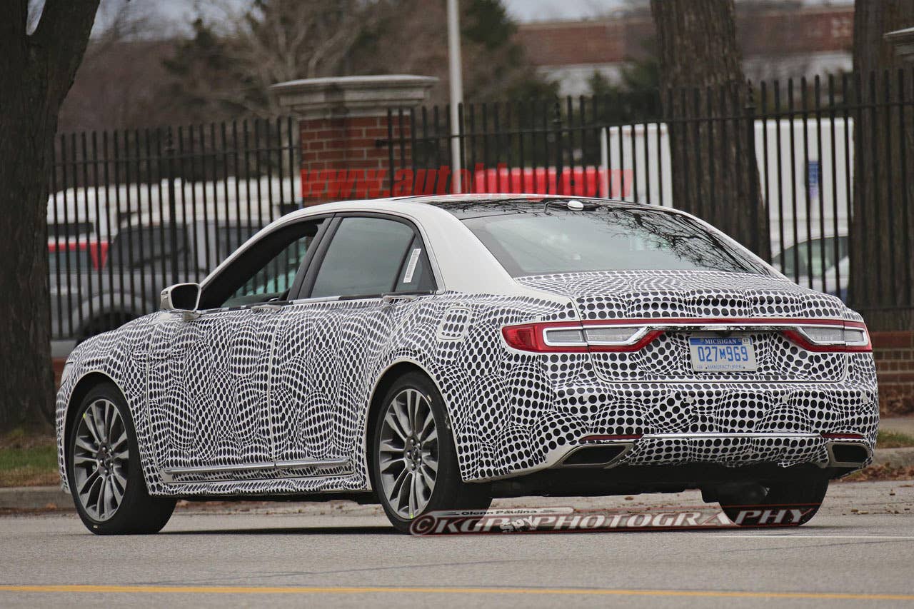 lincoln continental spy shot taillights shape