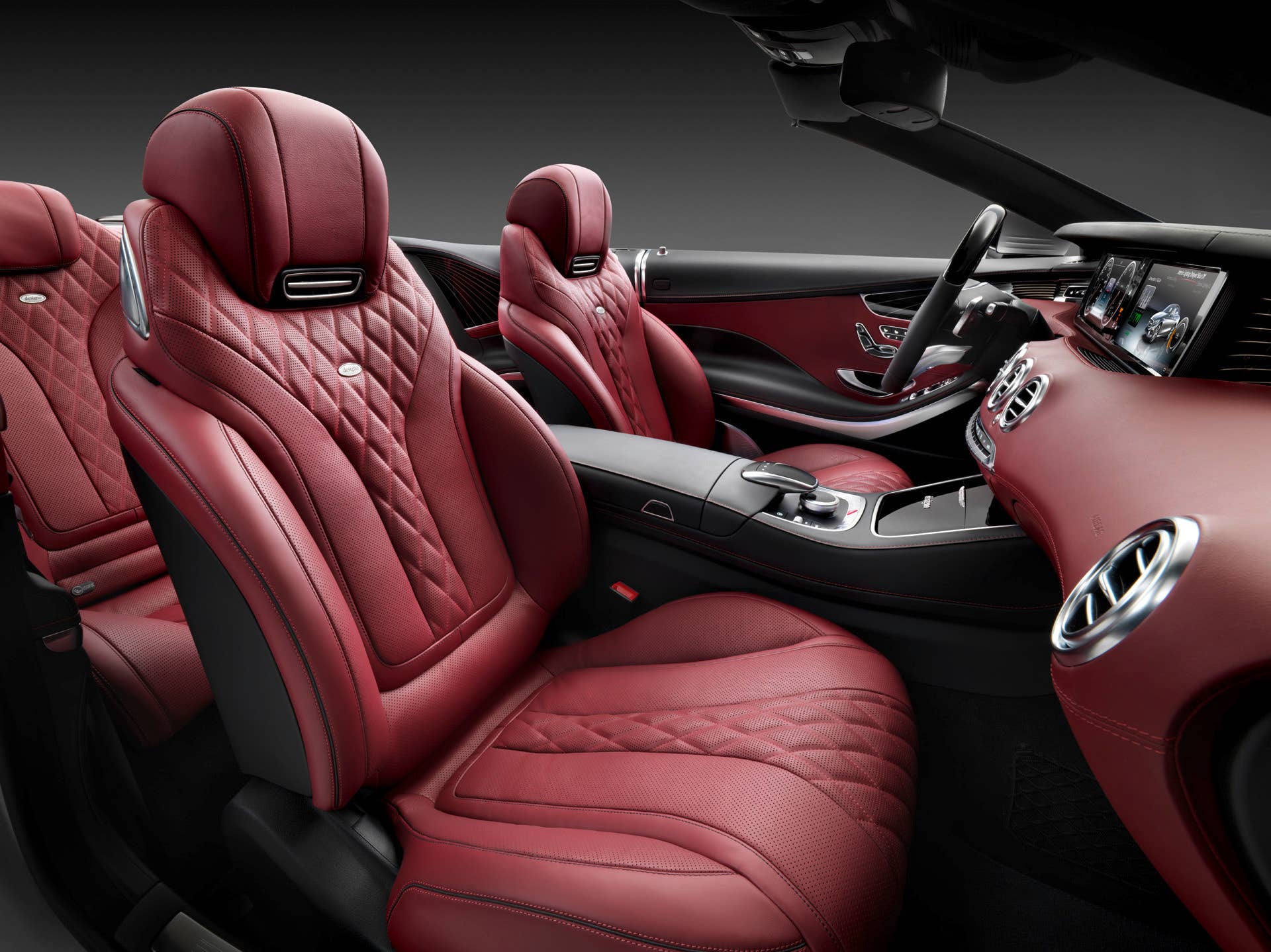 red leather seats s-class mercedes cabriolet
