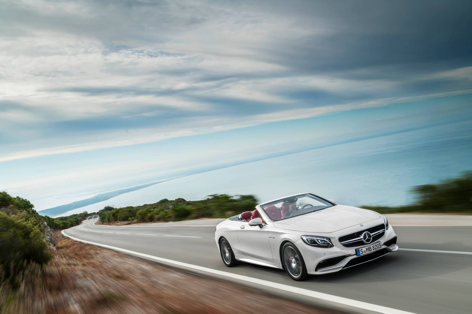 top down ocean coast s-class cabriolet s63 mercedes
