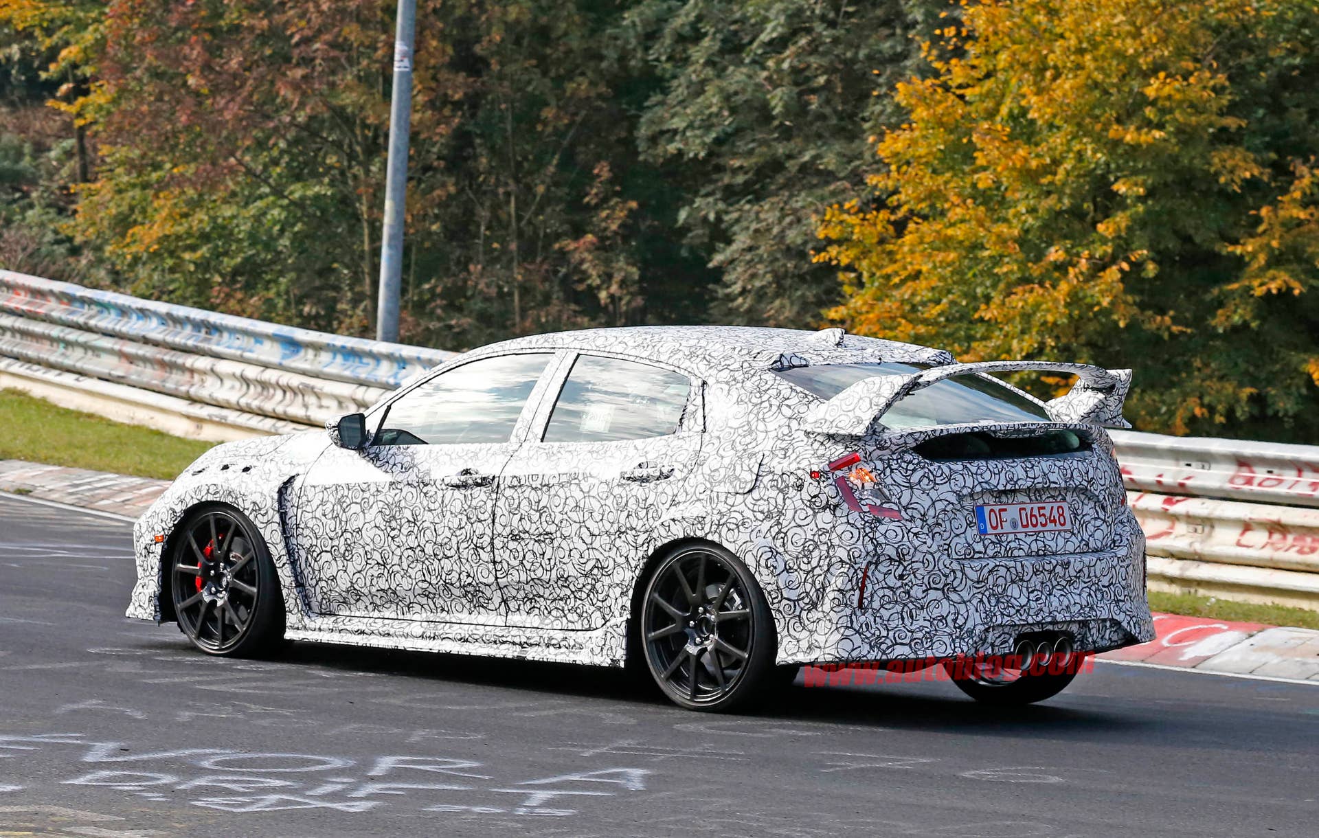 2017 Honda Civic Type R Nurburgring rear 3/4