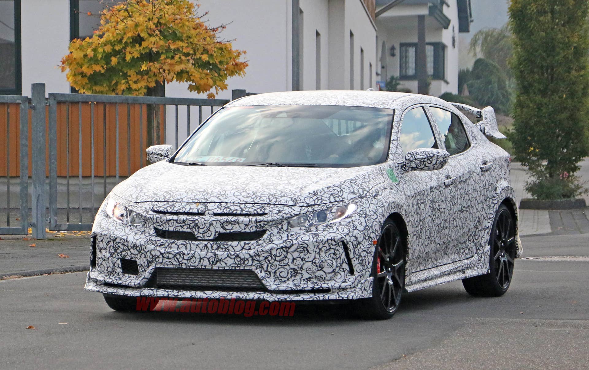2017 Honda Civic Type R prototype front 3/4