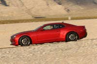 At the 2014 SEMA Show, Chevrolet demonstrated how owners of fifth-generation Camaro models (2010-15) can enhance their cars’ performance with factory-engineered components from the 1LE and Z/28. Chevrolet tested three stages of Camaro performance at GM’s Milford Road Course; the stock Camaro SS turned a 2:05.10 lap; the Ultimate Street Camaro SS concept (shown here), featuring components from the Camaro 1LE, turned a 1:59.30; and the Ultimate Track Camaro SS concept, featuring components from the Camaro Z/28, turned a 1:56.43.