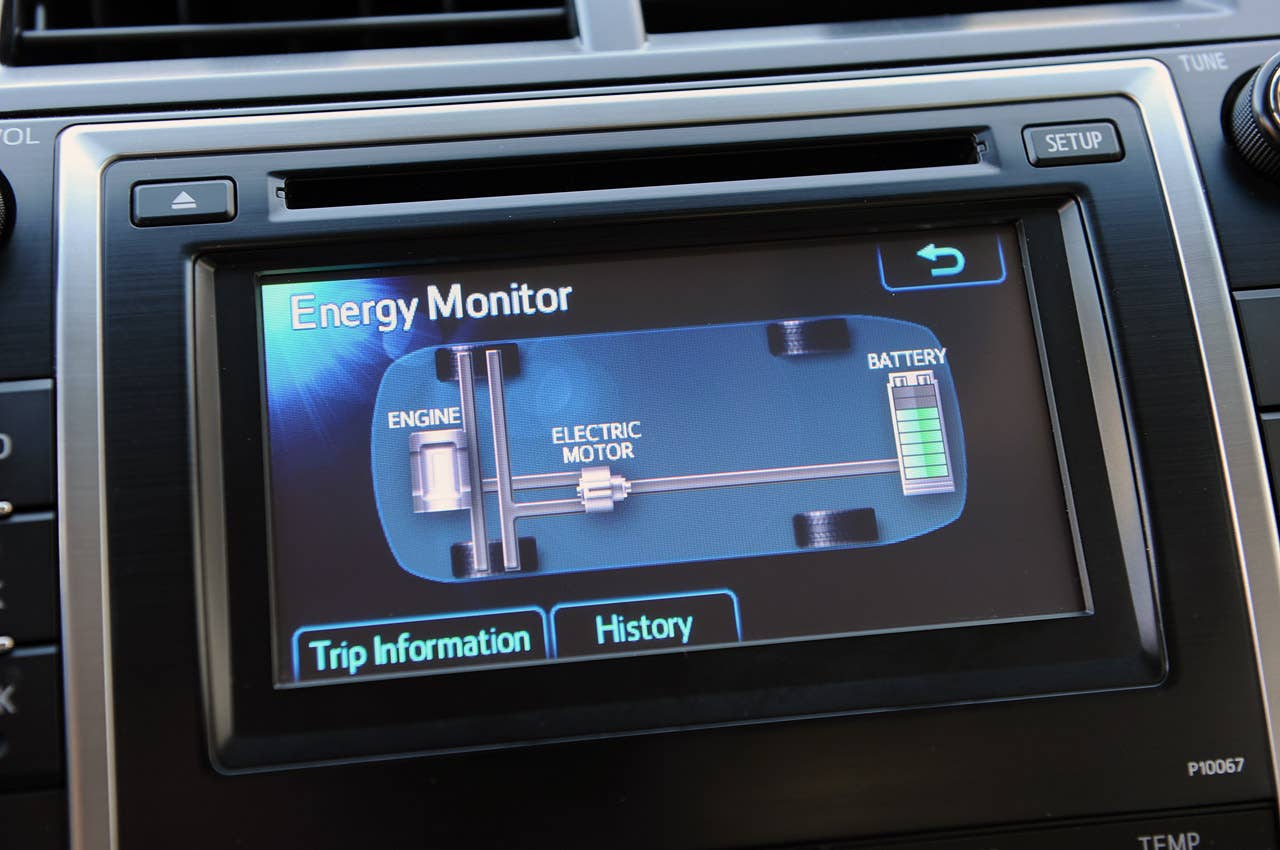 2013 Toyota Camry Hybrid energy monitor display