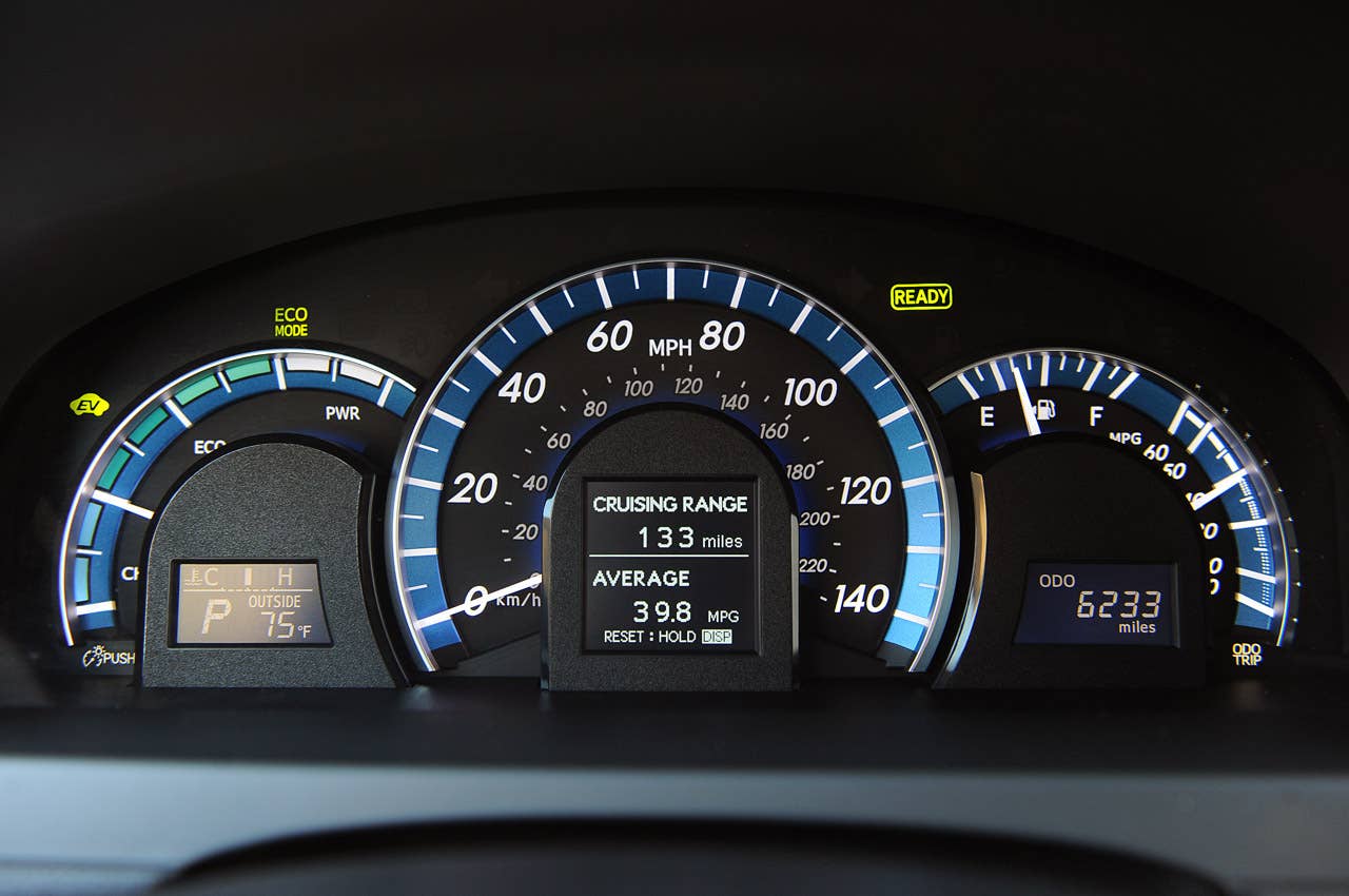 2013 Toyota Camry Hybrid gauges