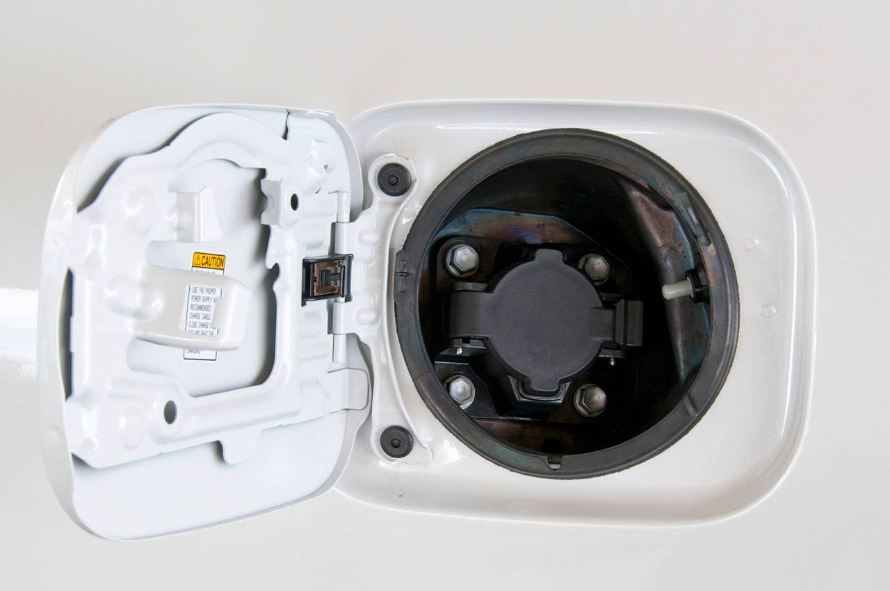 2013 Toyota RAV4 EV charging port