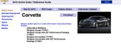 2015 Chevrolet Corvette Order Guide