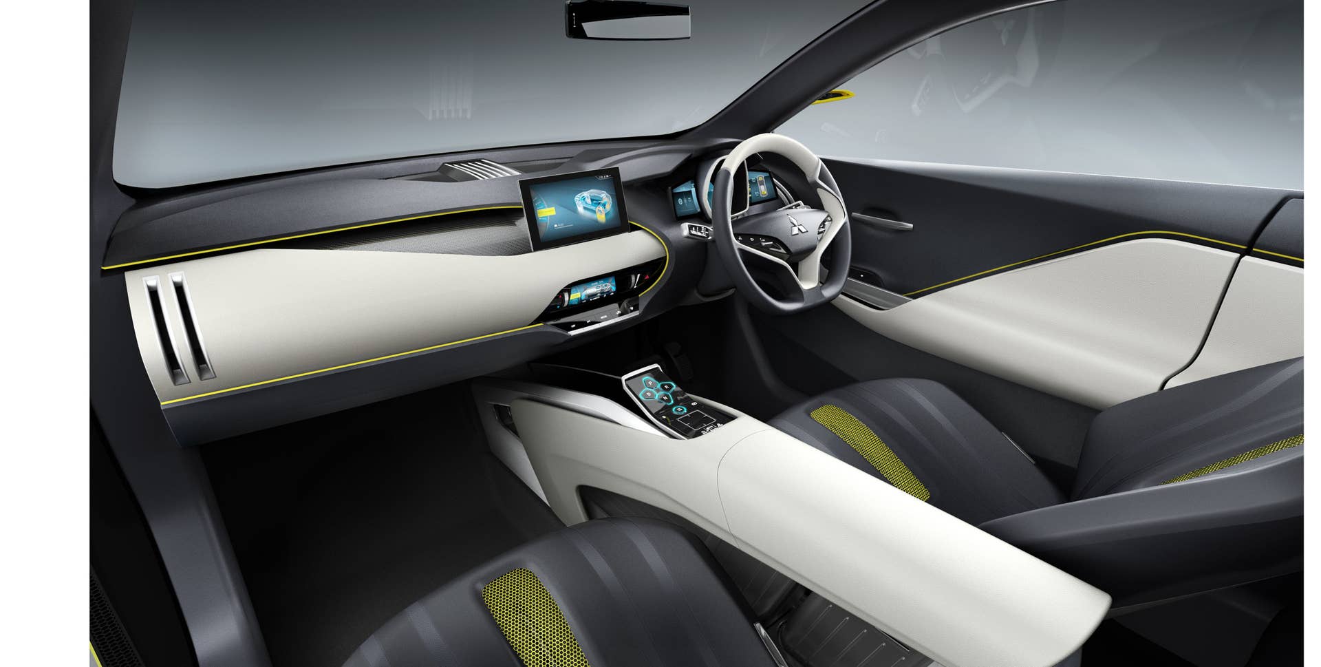 yellow mitsubishi ex concept interior full