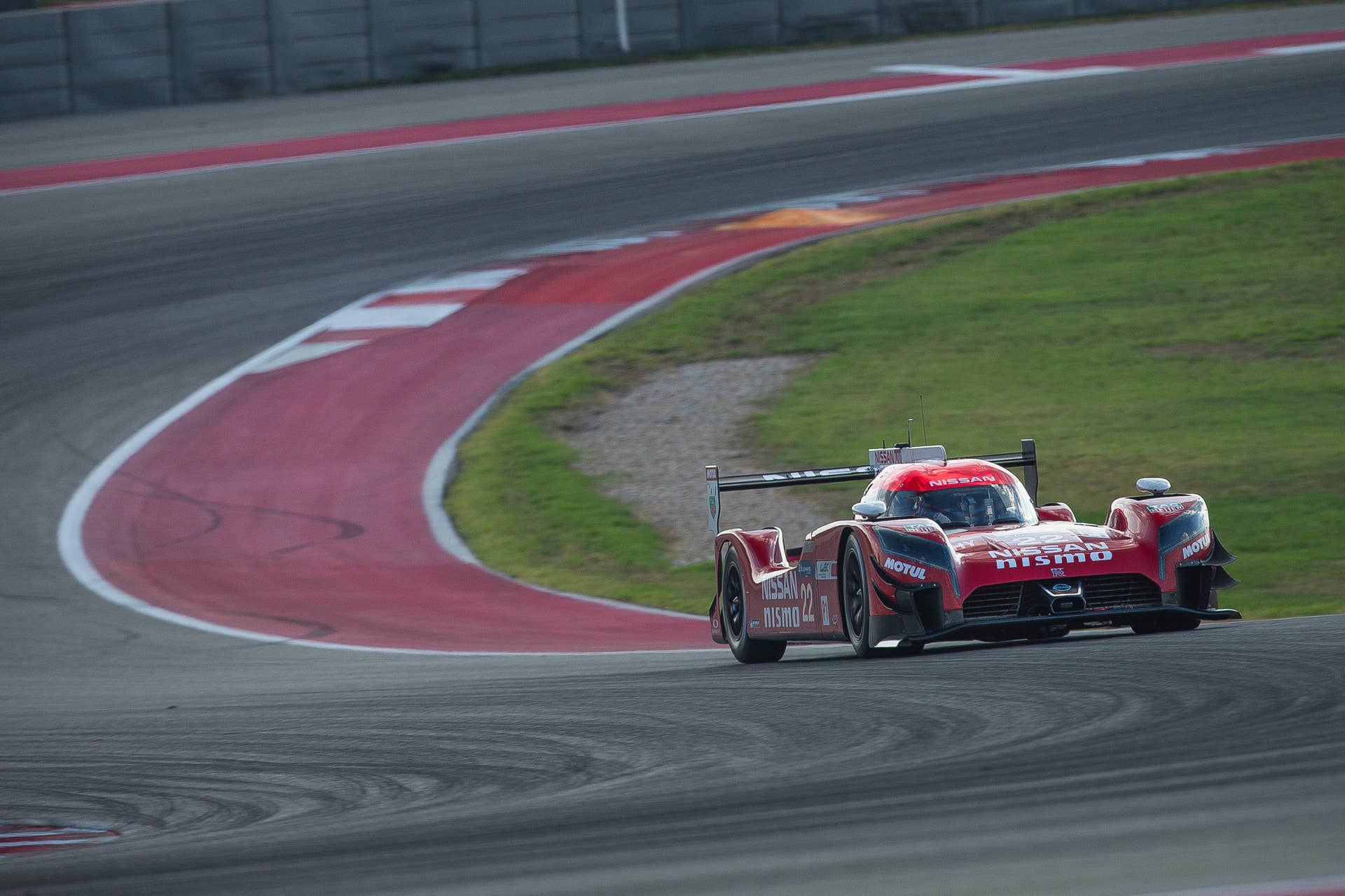 Nissan GT-R LM Nismo testing Texas front 3/4