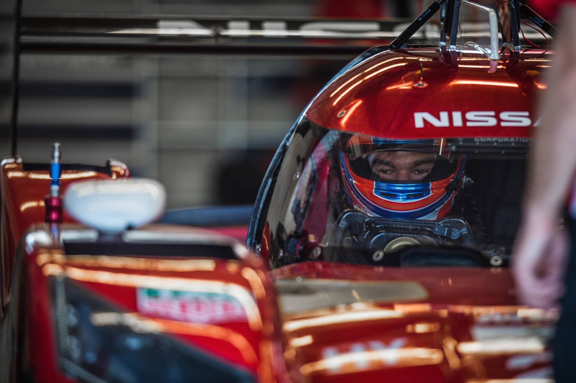 Nissan GT-R LM Nismo pit cockpit