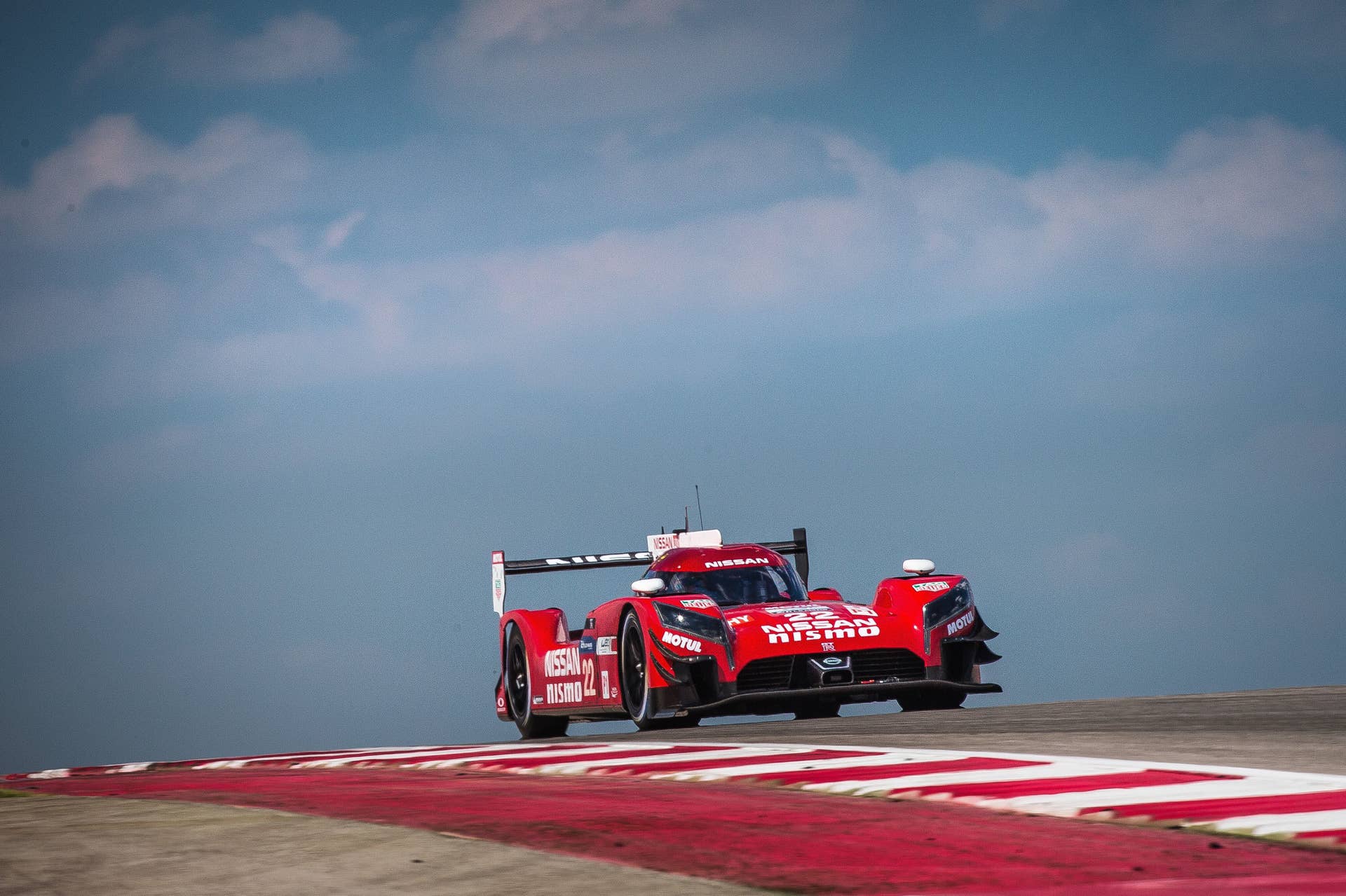 Nissan GT-R LM Nismo track Texas front 3/4