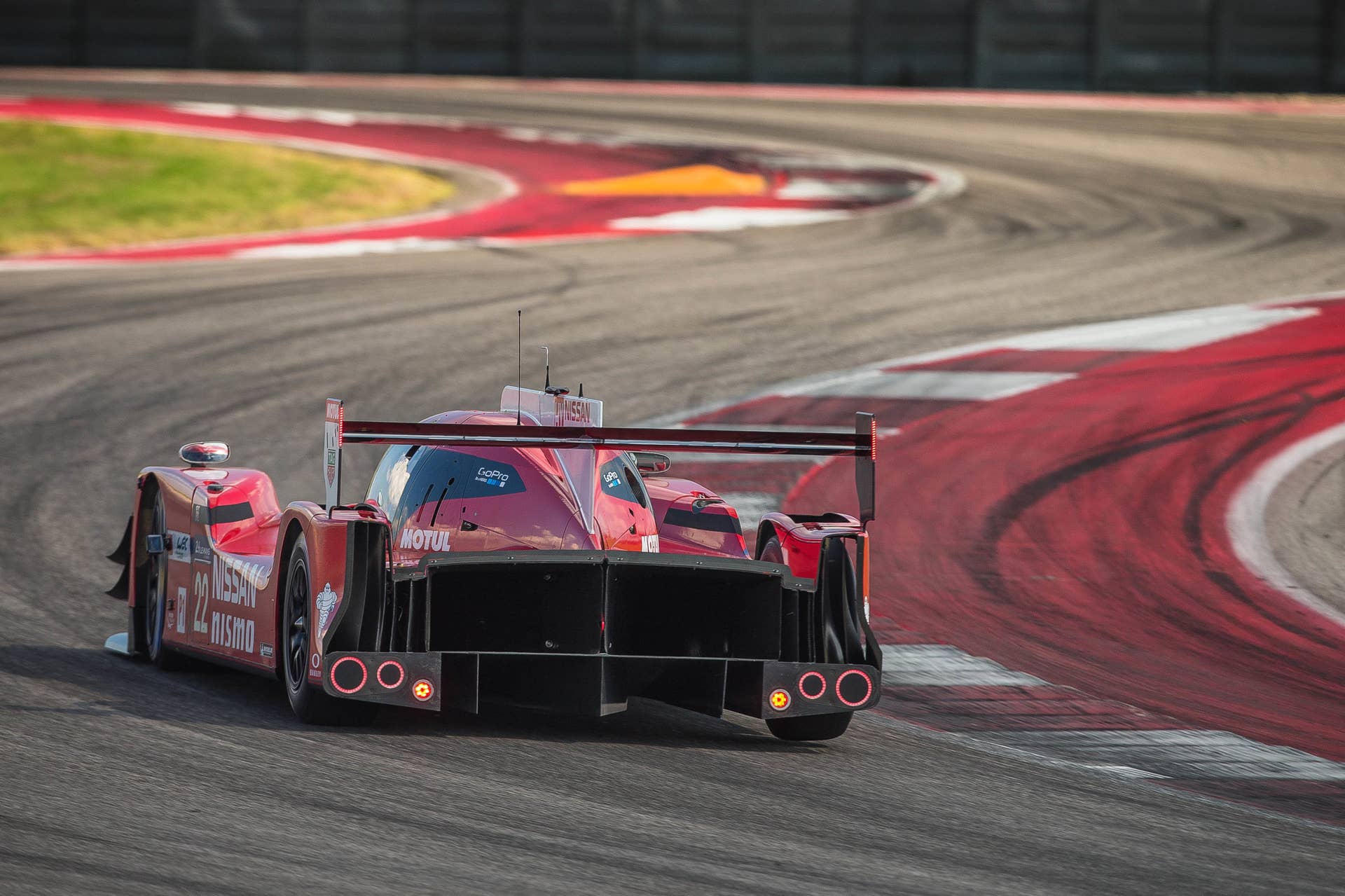 Nissan GT-R LM Nismo COTA track rear 3/4