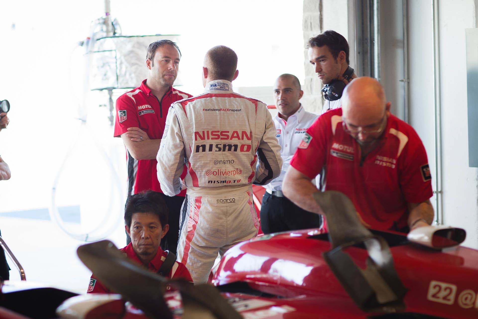 Nissan GT-R LM Nismo driver garage COTA