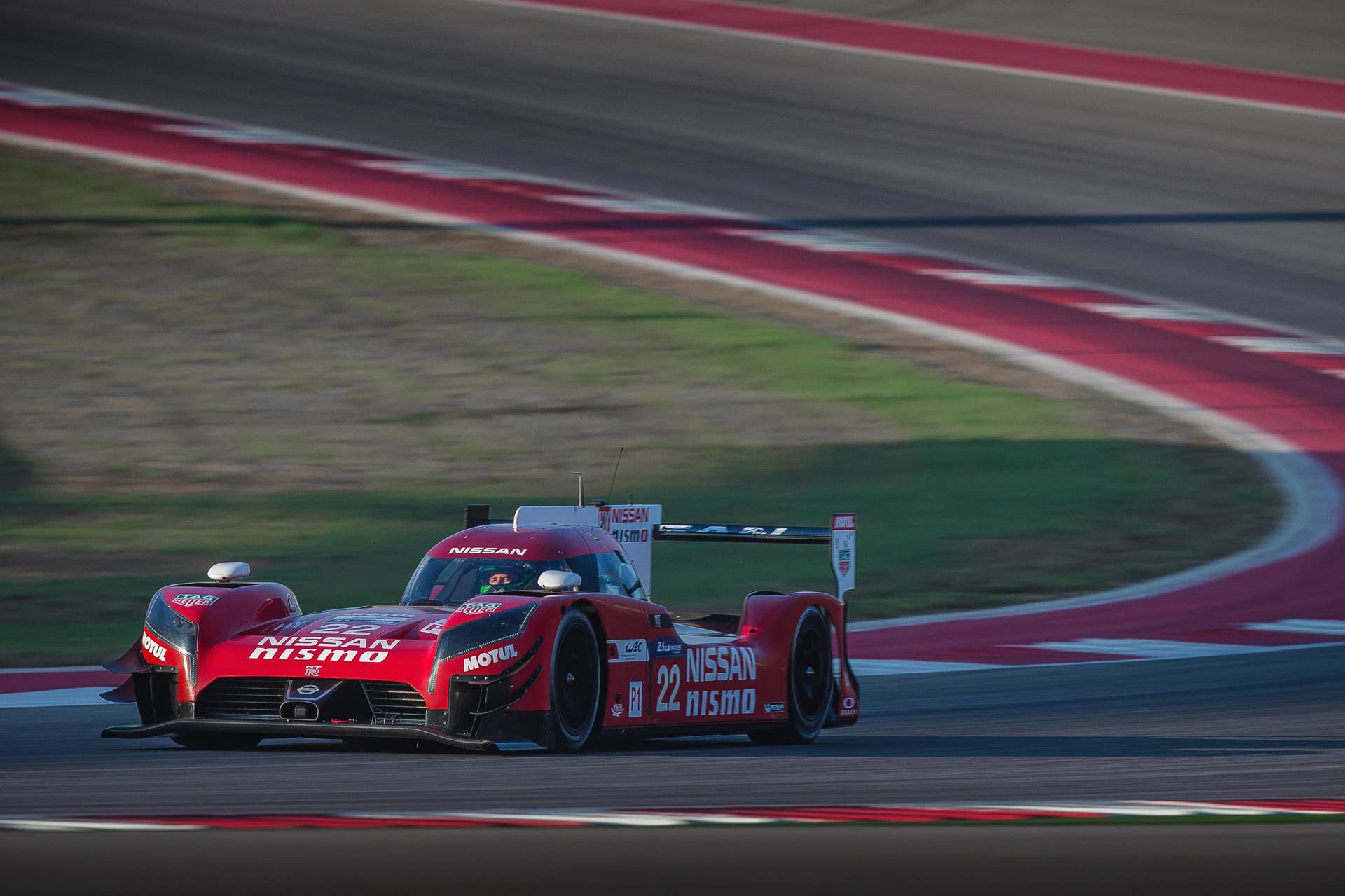Nissan GT-R LM Nismo testing Austin front 3/4