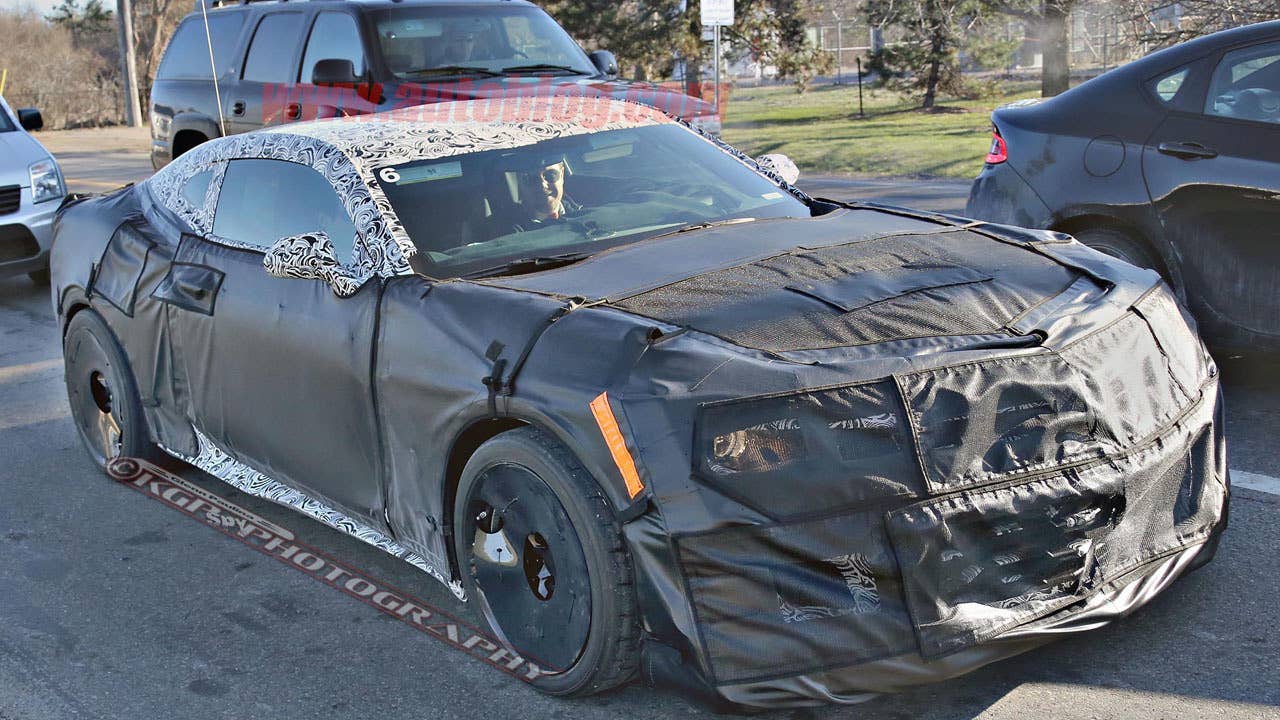 chevy camaro z28 spy shot three quarters