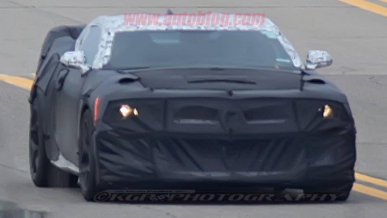 chevy camaro z28 spy shot front on road