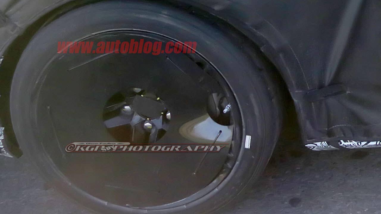 chevy camaro z28 spy shot wheel detail