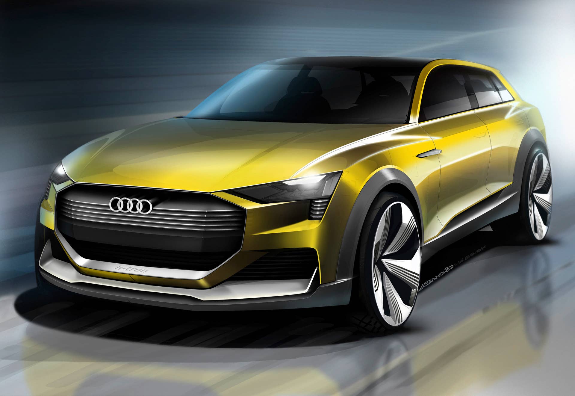 audi h-tron concept sketch