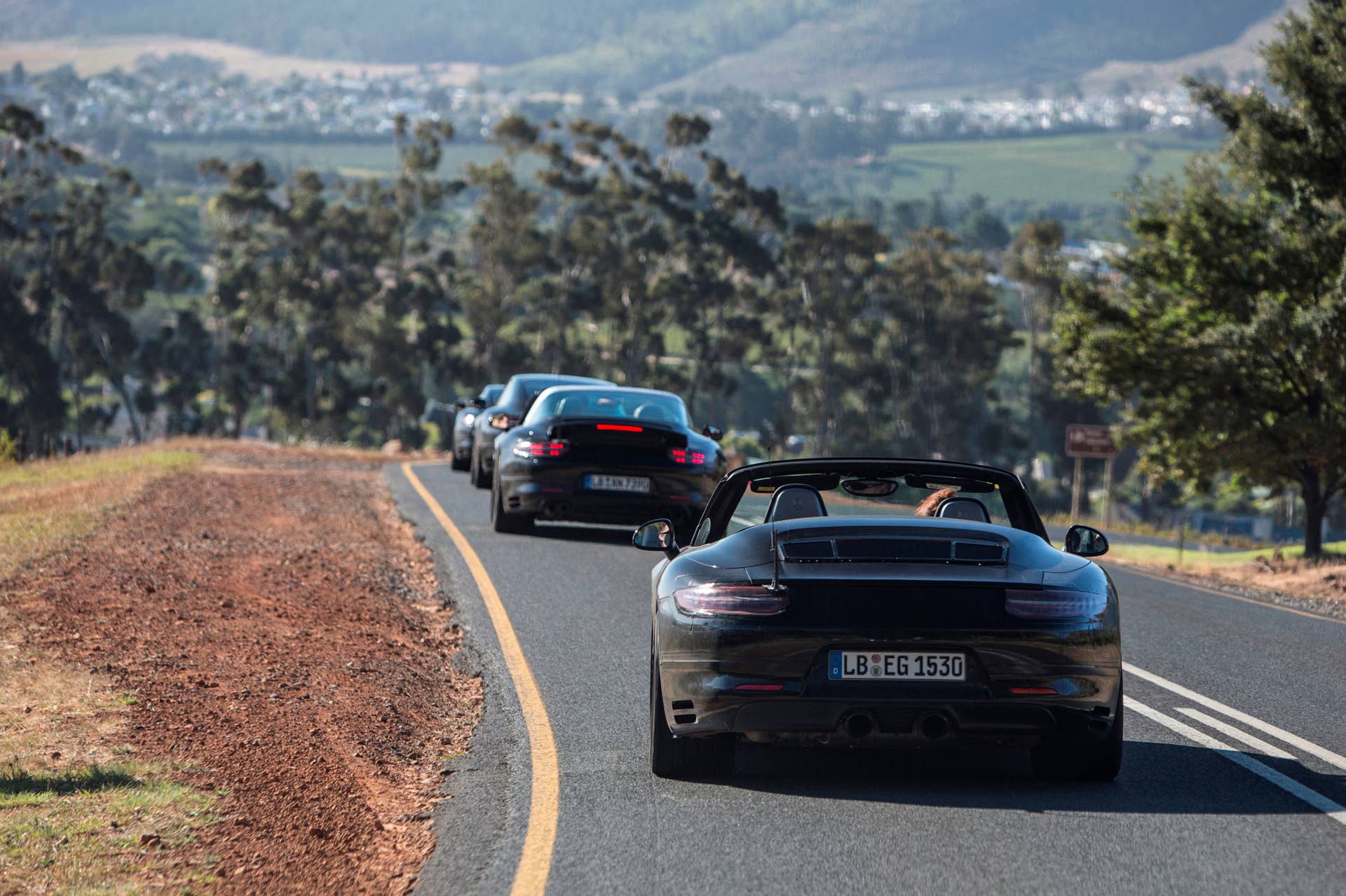 2017 Porsche 911 prototypes testing rear mountains